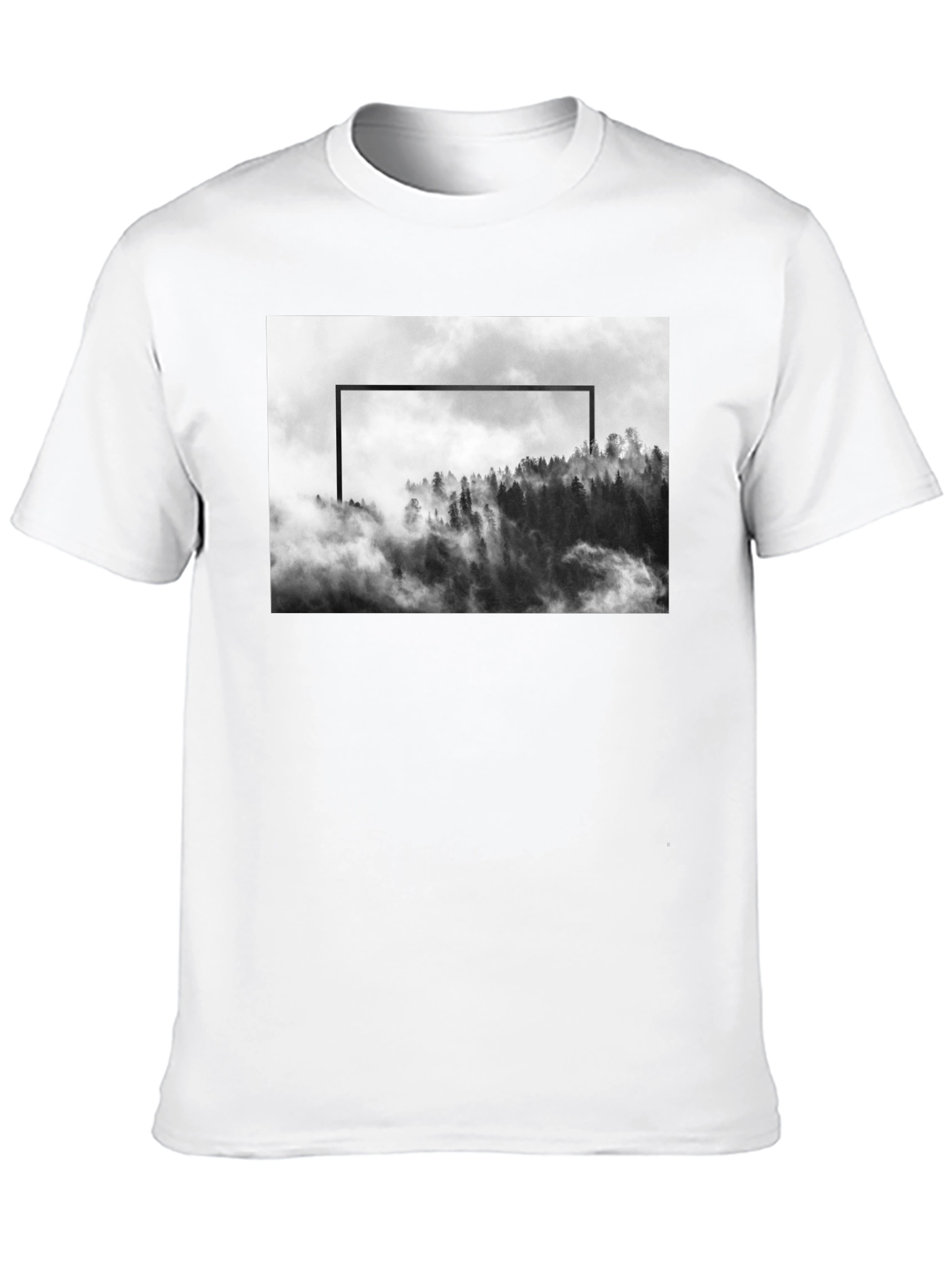 Mountain Framed Black T-Shirt