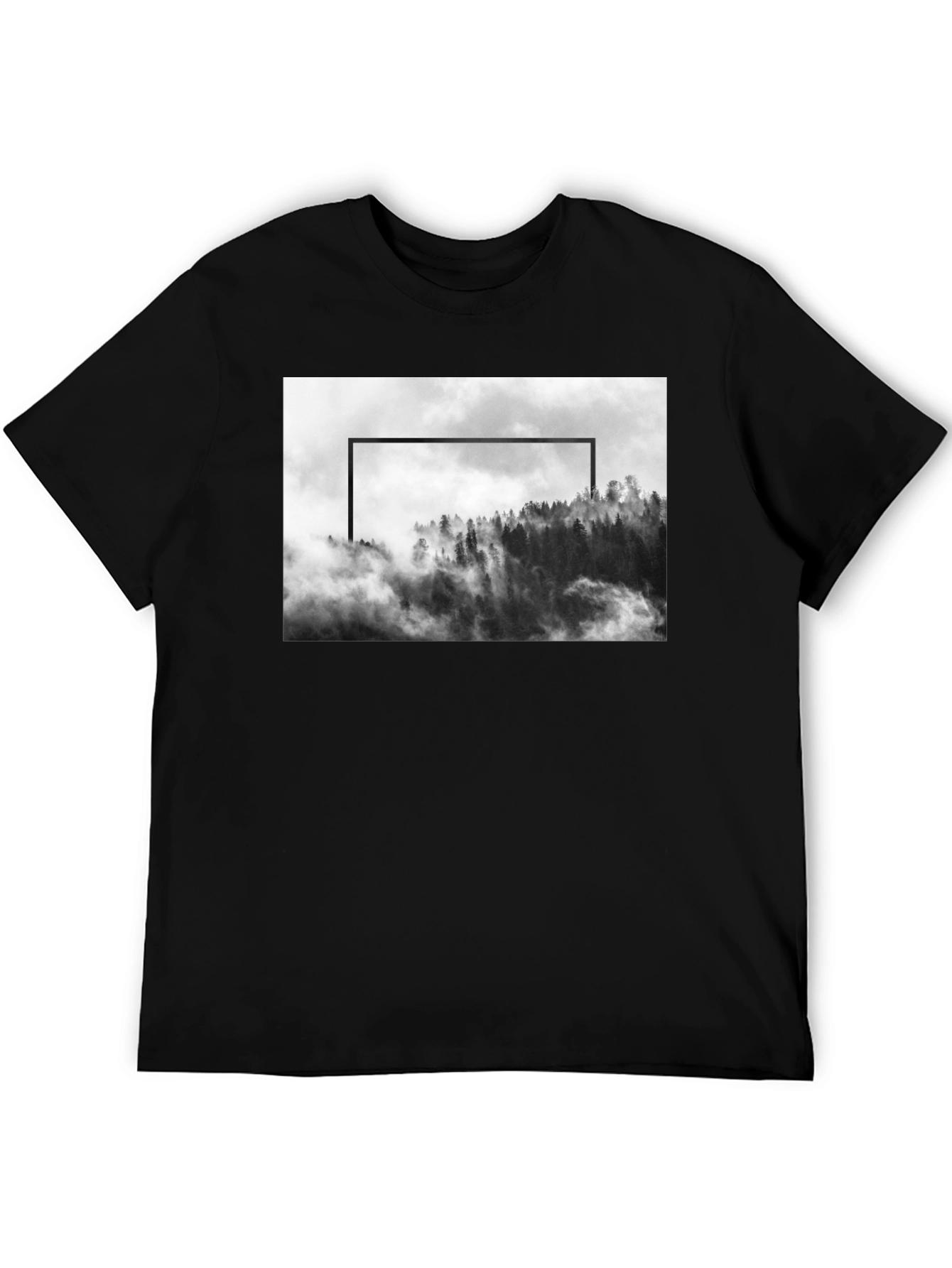 Mountain Framed Black T-Shirt