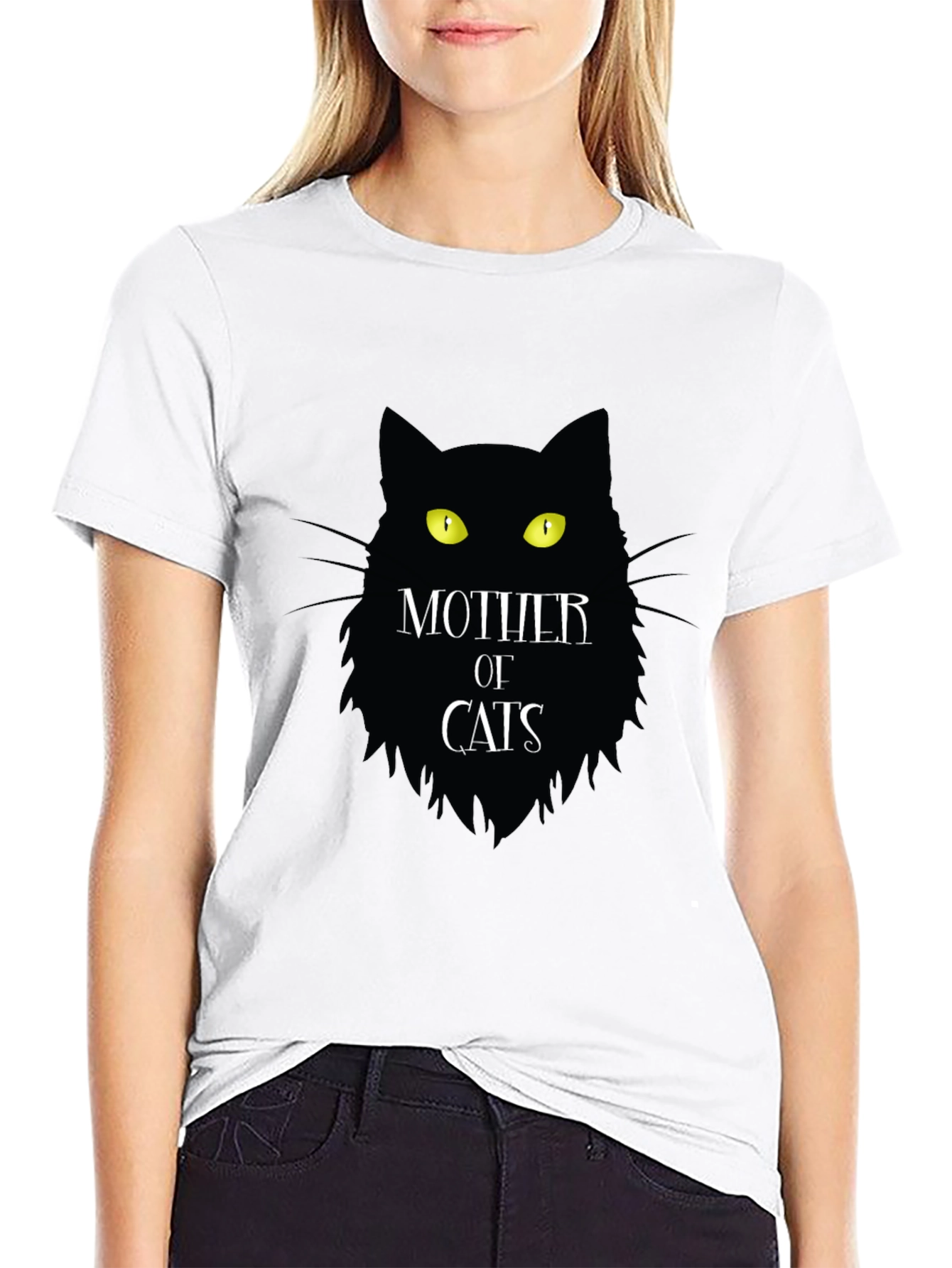 Mother of Cats T-Shirt Black Novelty Tee