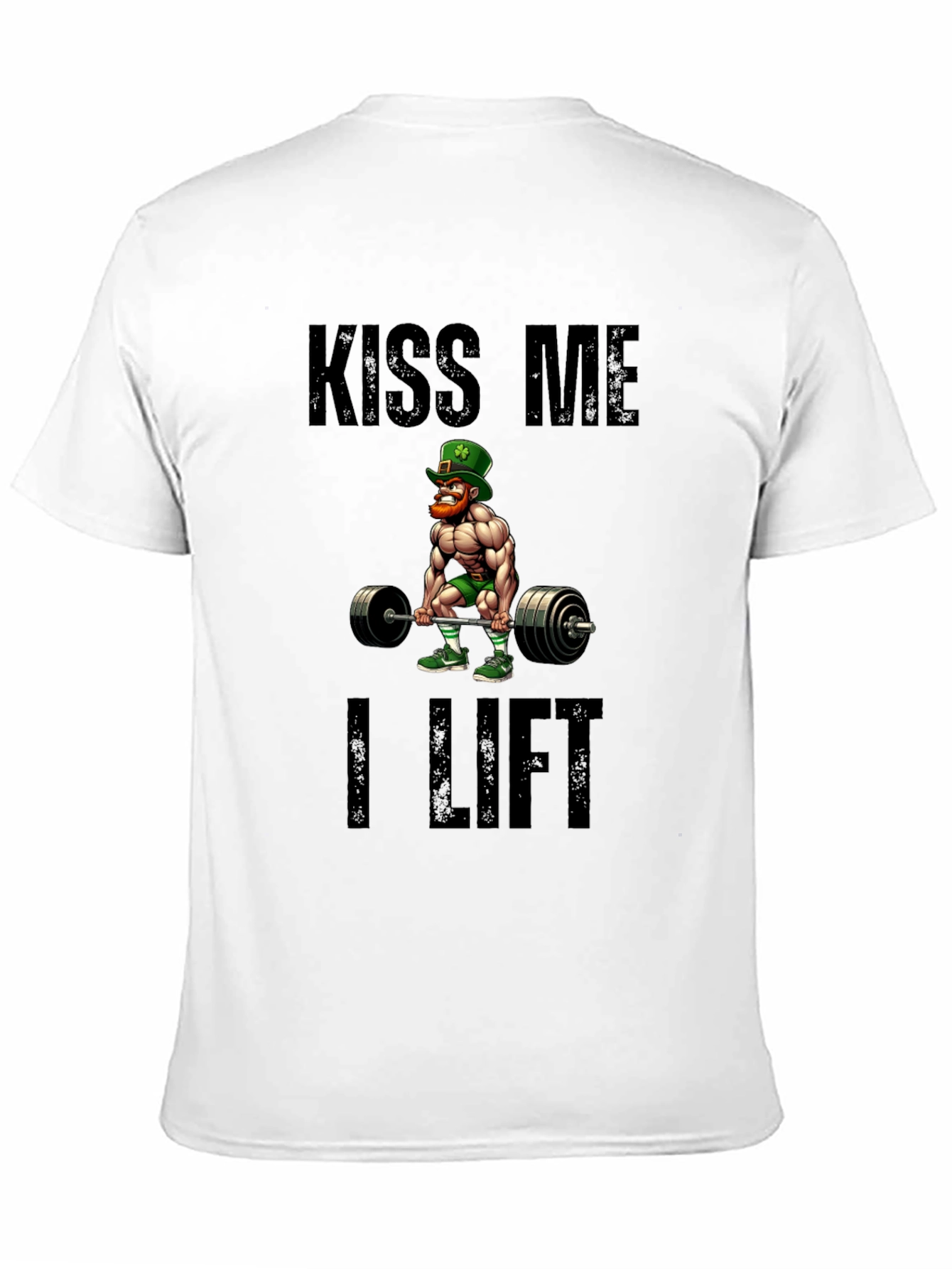 Kiss Me I Lift Black Graphic T-Shirt