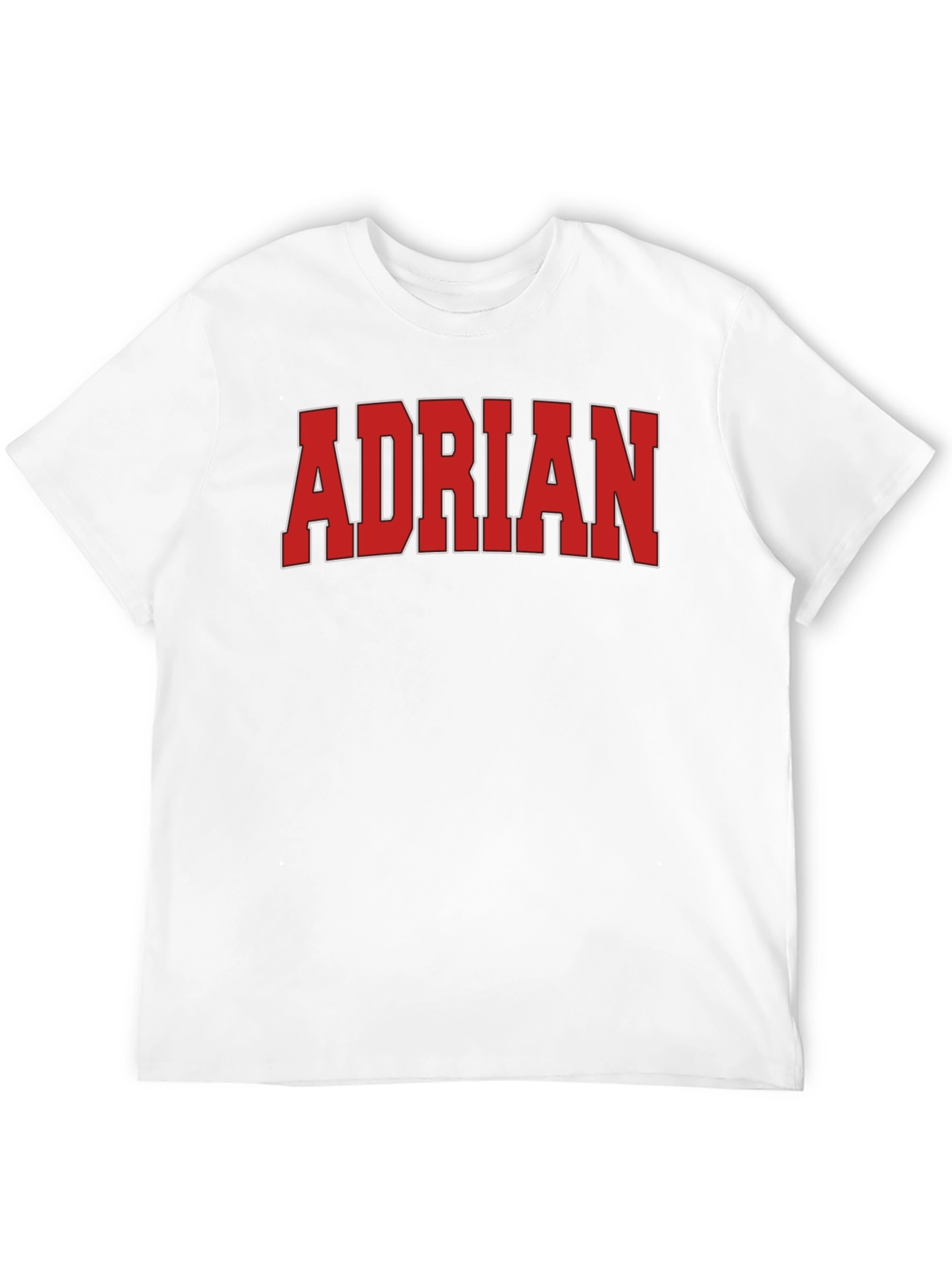 Adrian Black T-Shirt with Bold Red Font