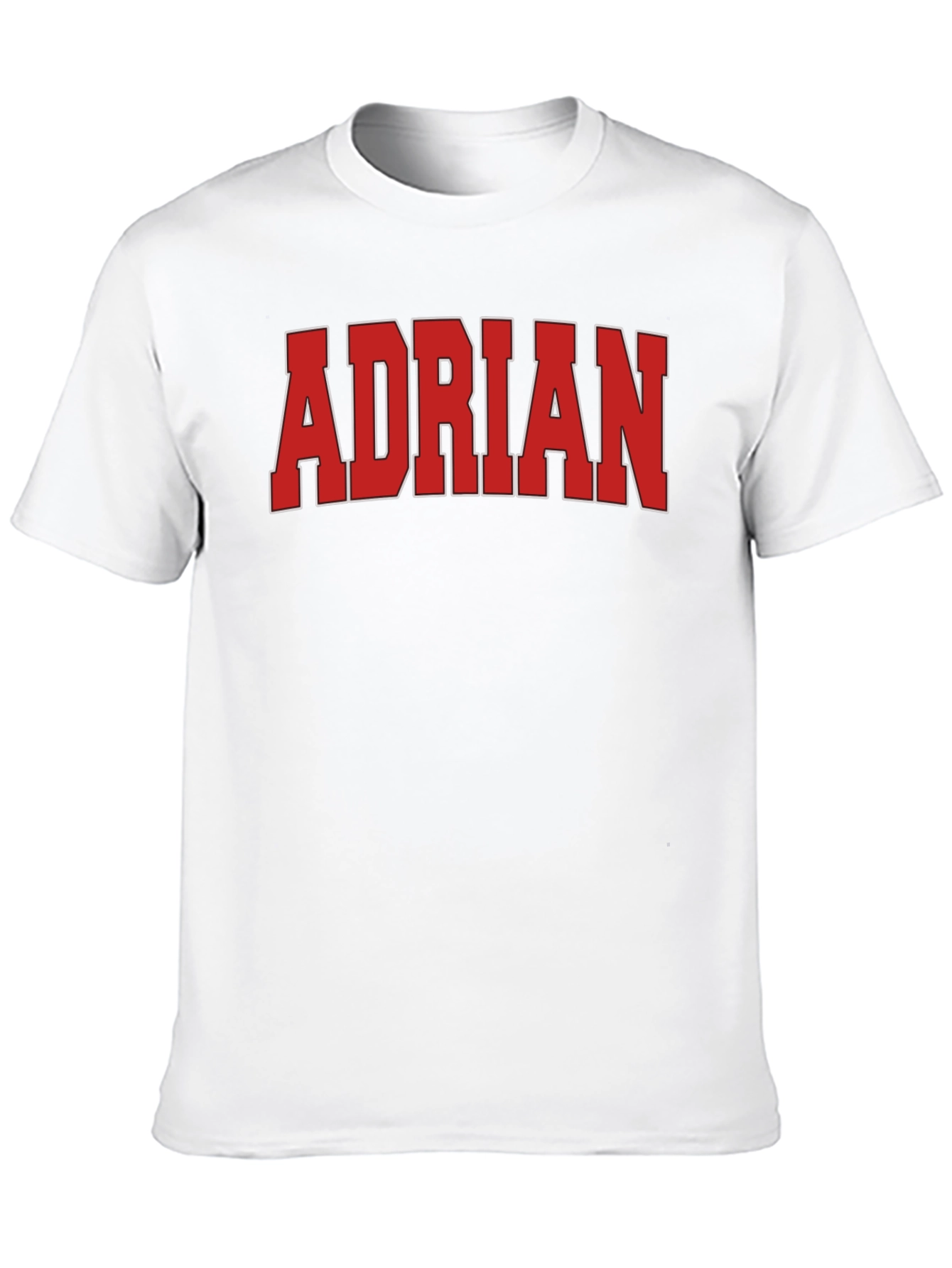 Adrian Black T-Shirt with Bold Red Font