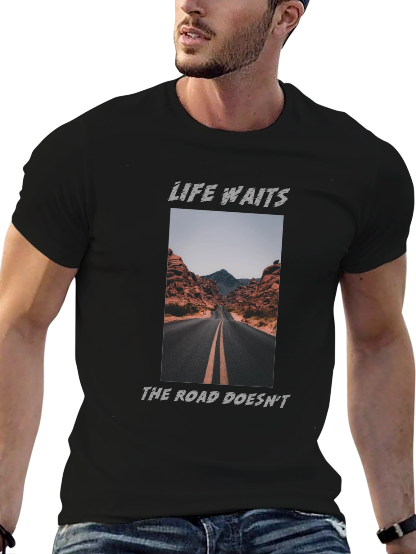 Life Waits Graphic Tee - Road Trip Ready!