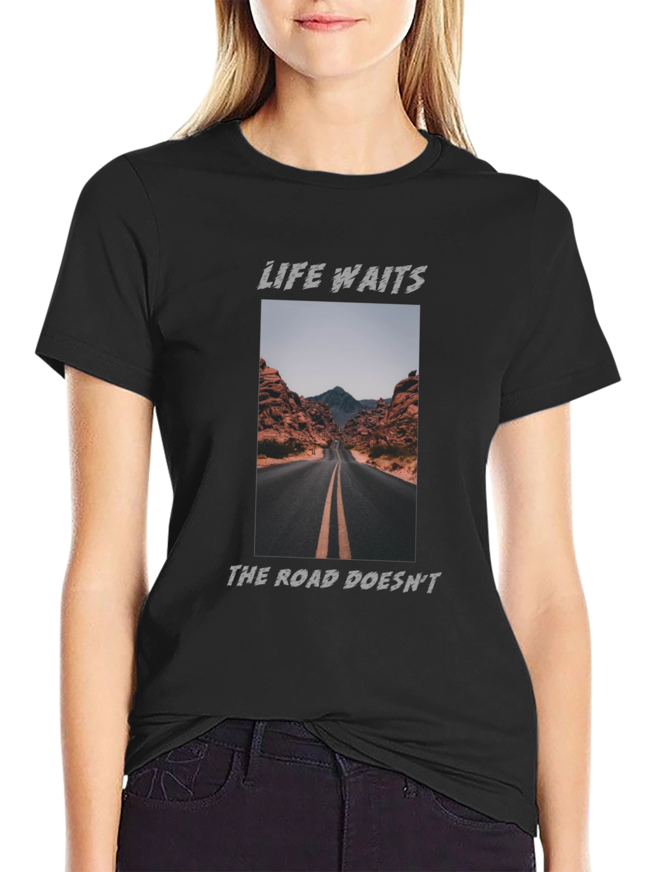 Life Waits Graphic Tee - Road Trip Ready!