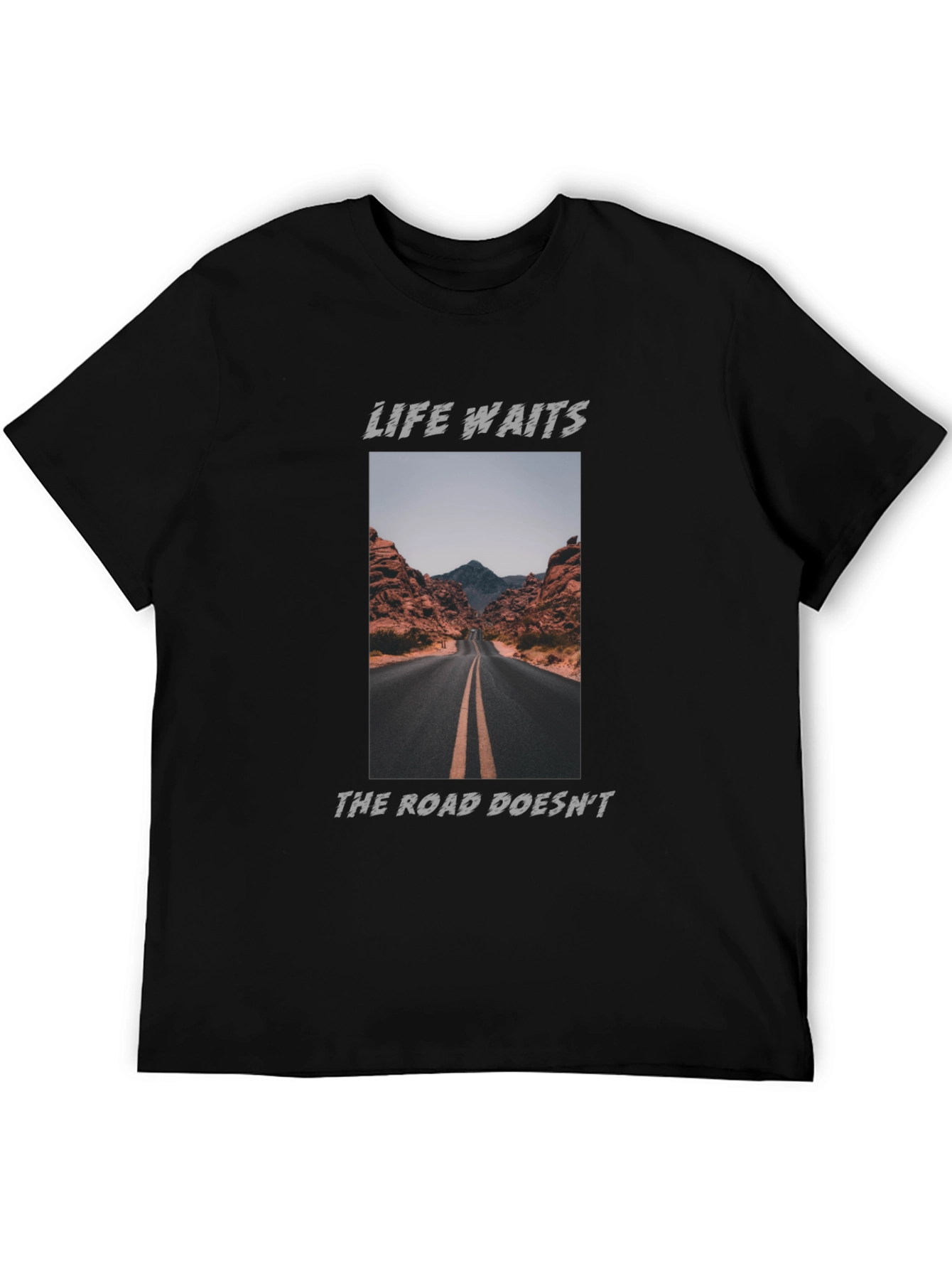 Life Waits Graphic Tee - Road Trip Ready!