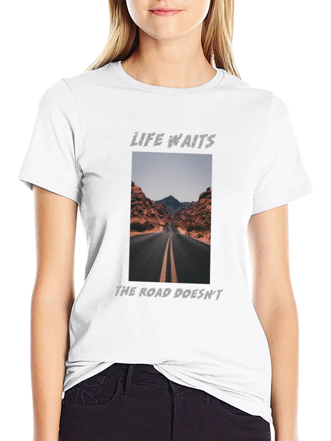 Life Waits Graphic Tee - Road Trip Ready!