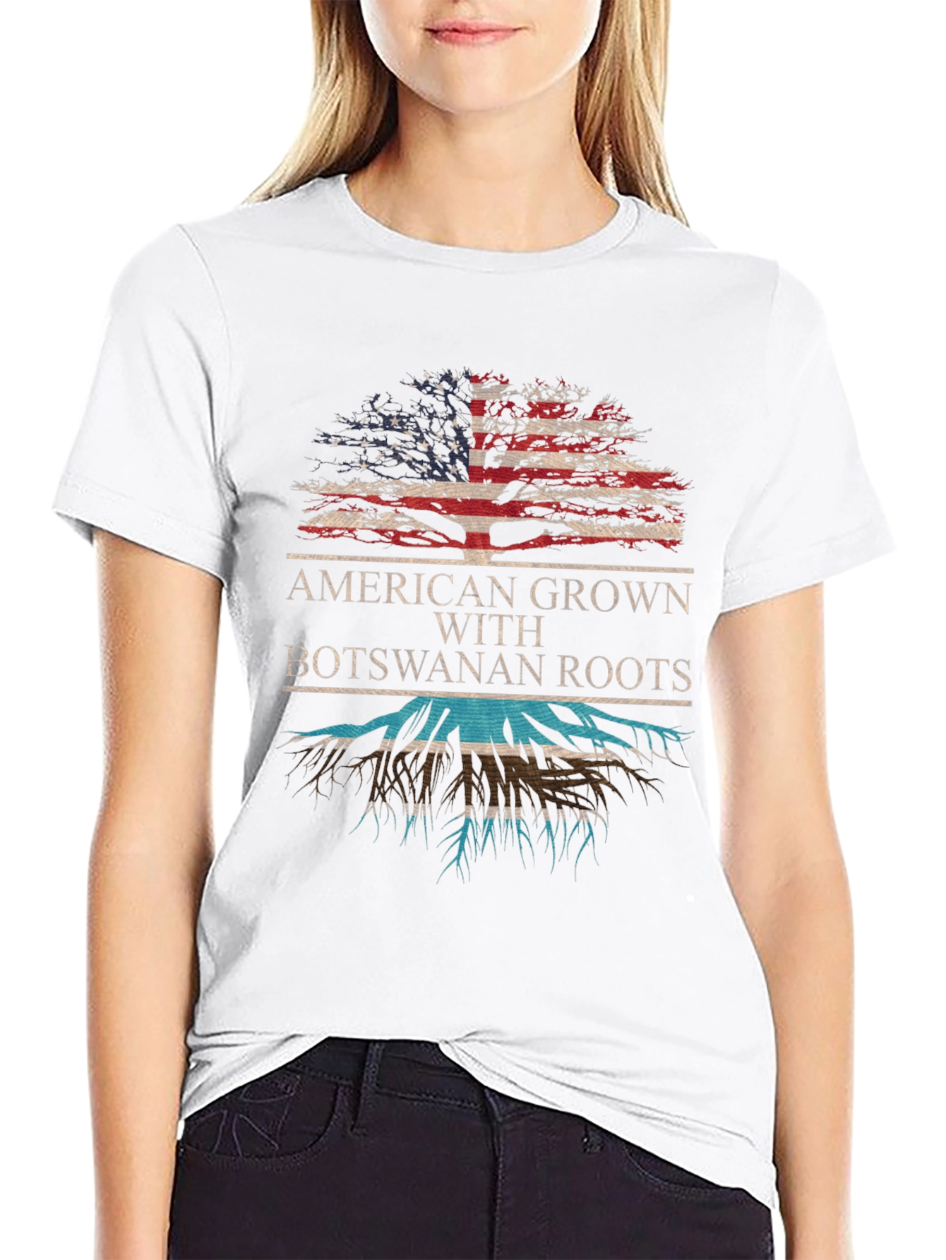 American Grown with Botswana Roots T-Shirt