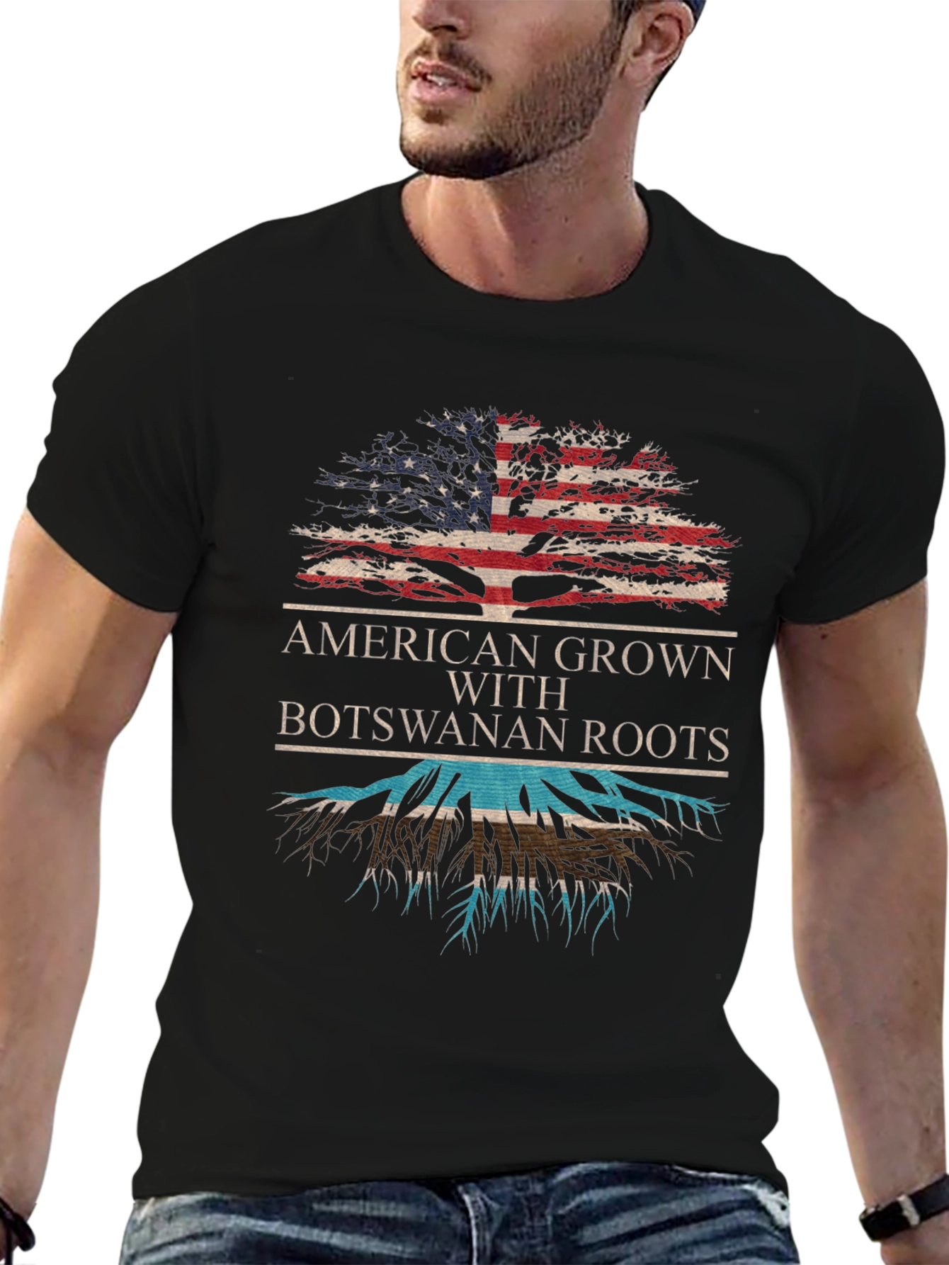 American Grown with Botswana Roots T-Shirt