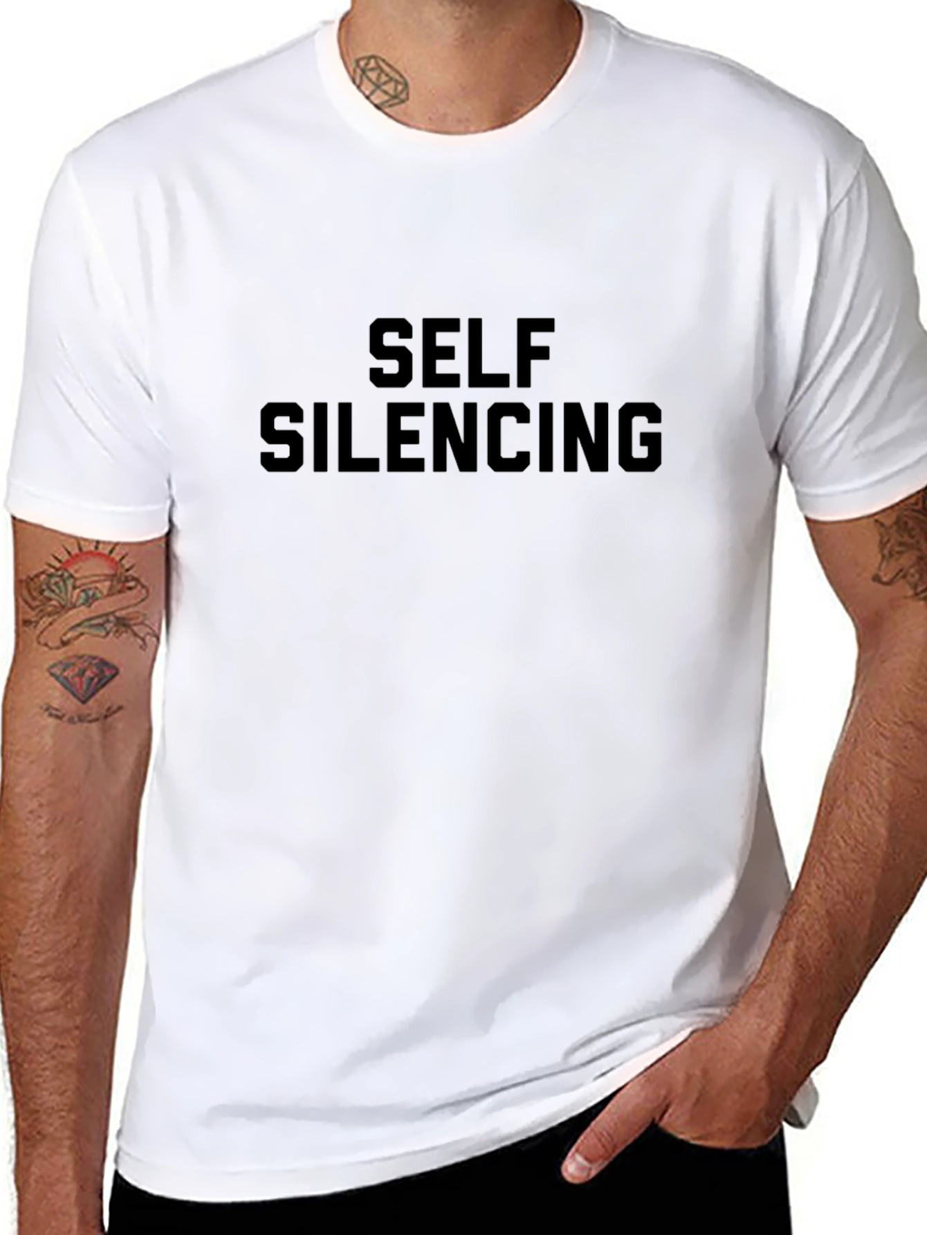 Self Silencing Graphic Black T-Shirt