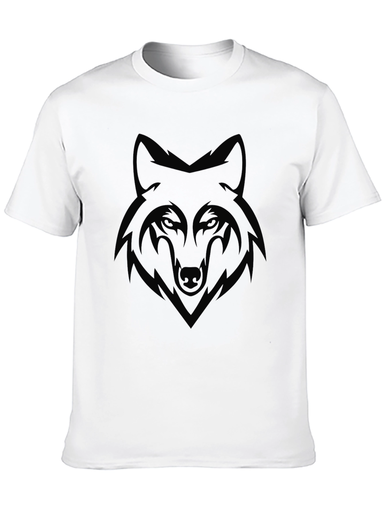 Black Wolf Graphic T-Shirt | Mens Crew Neck Tee