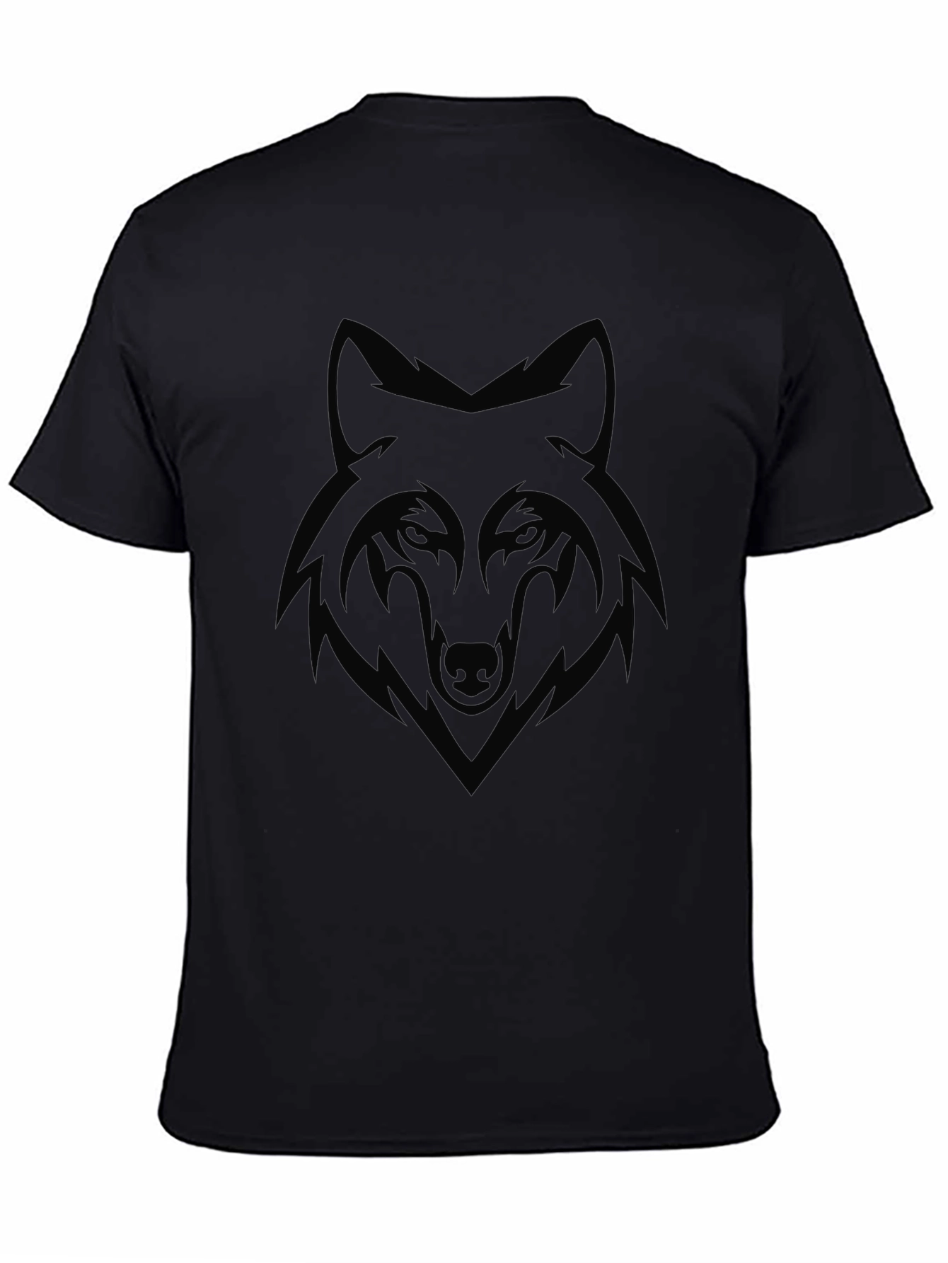 Black Wolf Graphic T-Shirt | Mens Crew Neck Tee