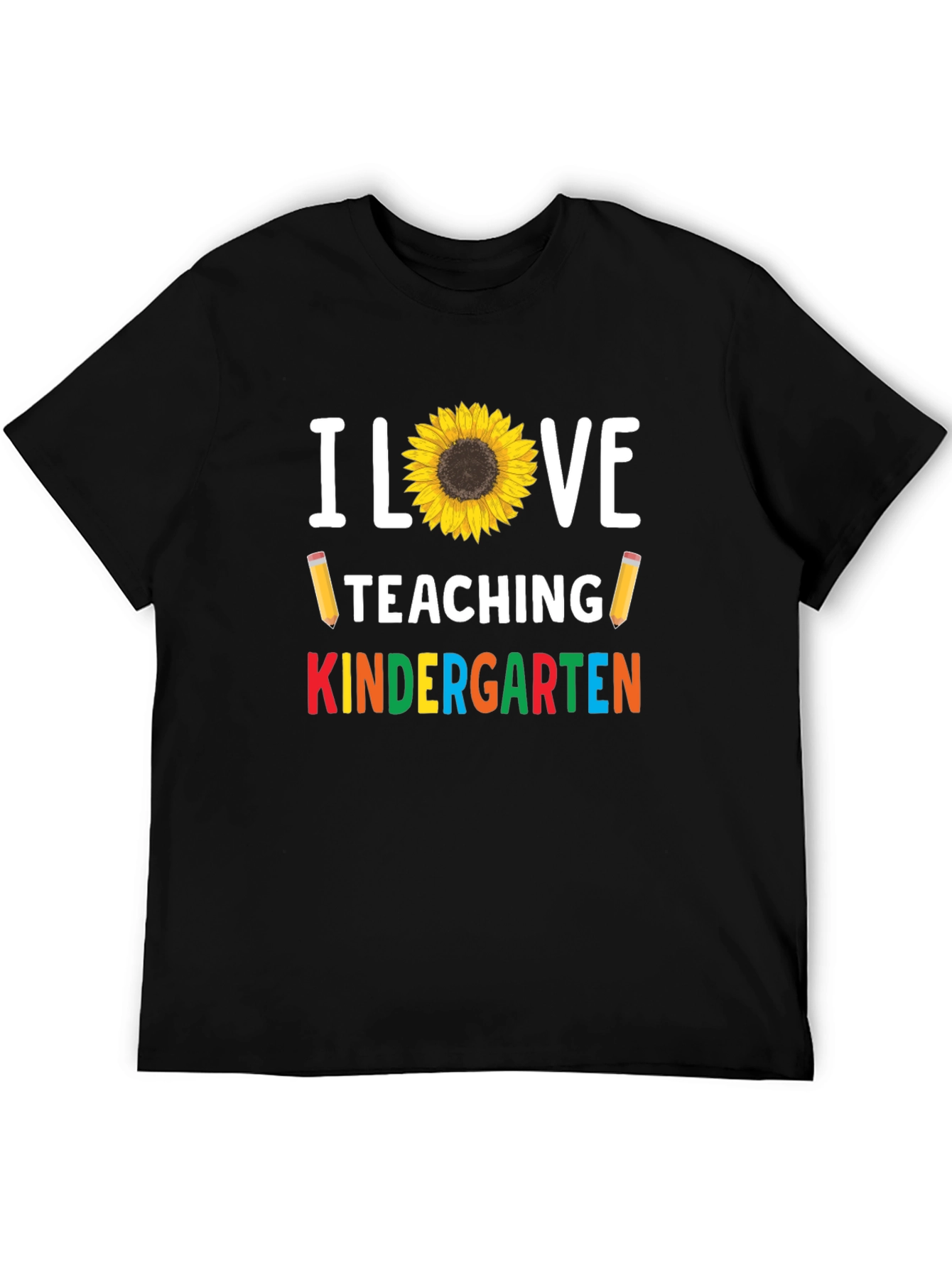 I Love Teaching Kindergarten Sunflower T-Shirt