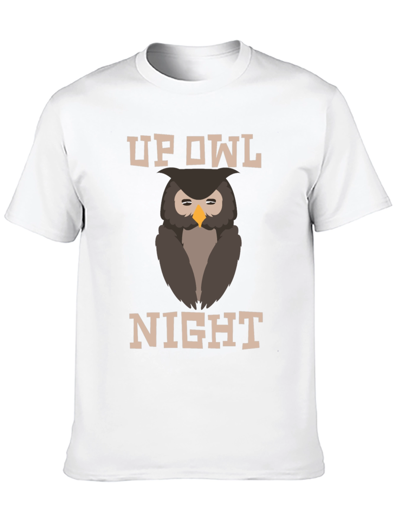 Up Owl Night Black Graphic T-Shirt