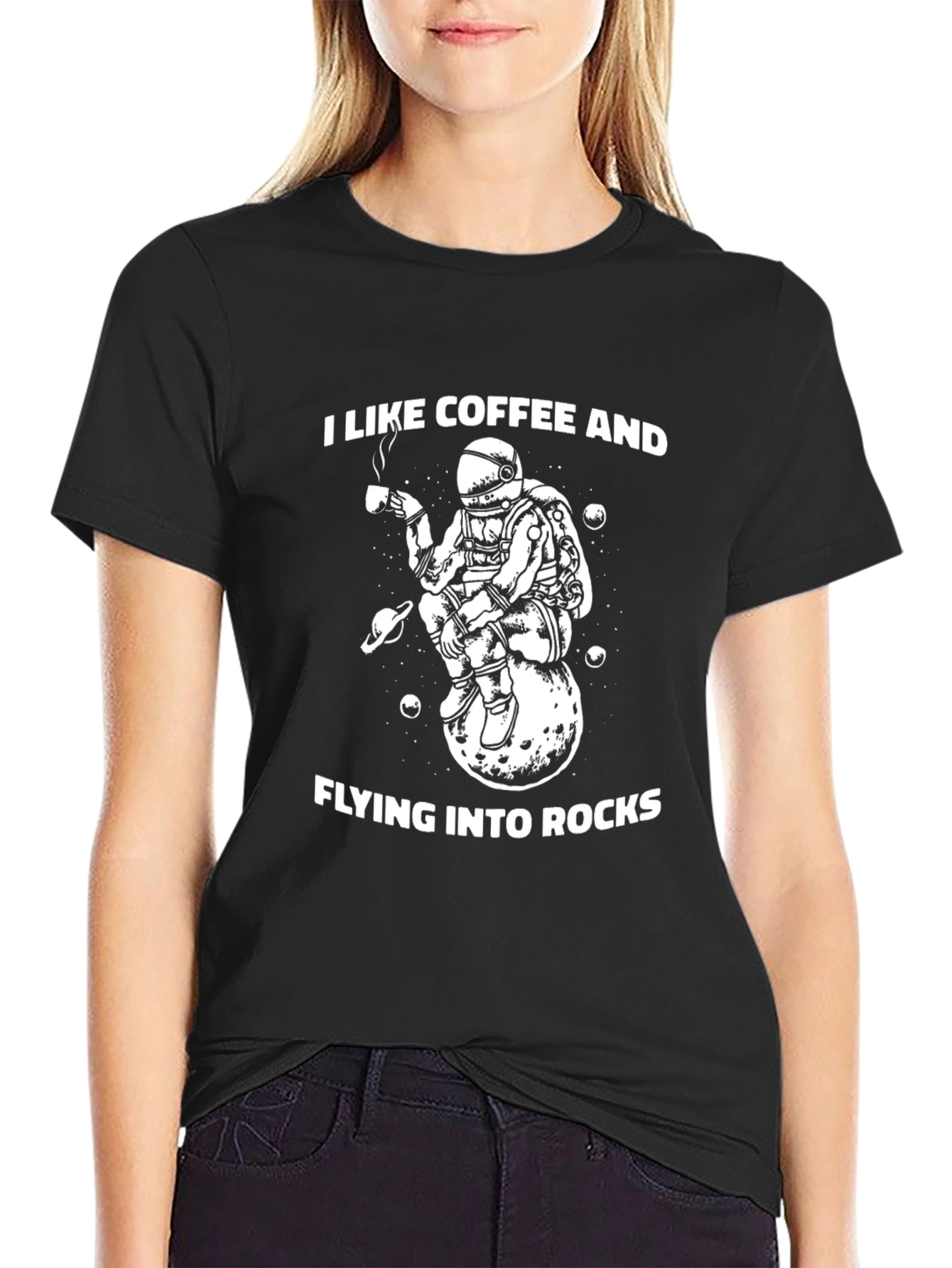 Coffee Loving Astronaut Graphic Tee