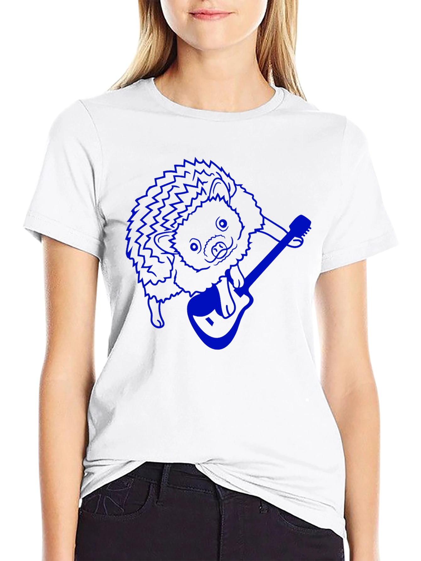 Hedgehog Guitar Player Graphic Tee