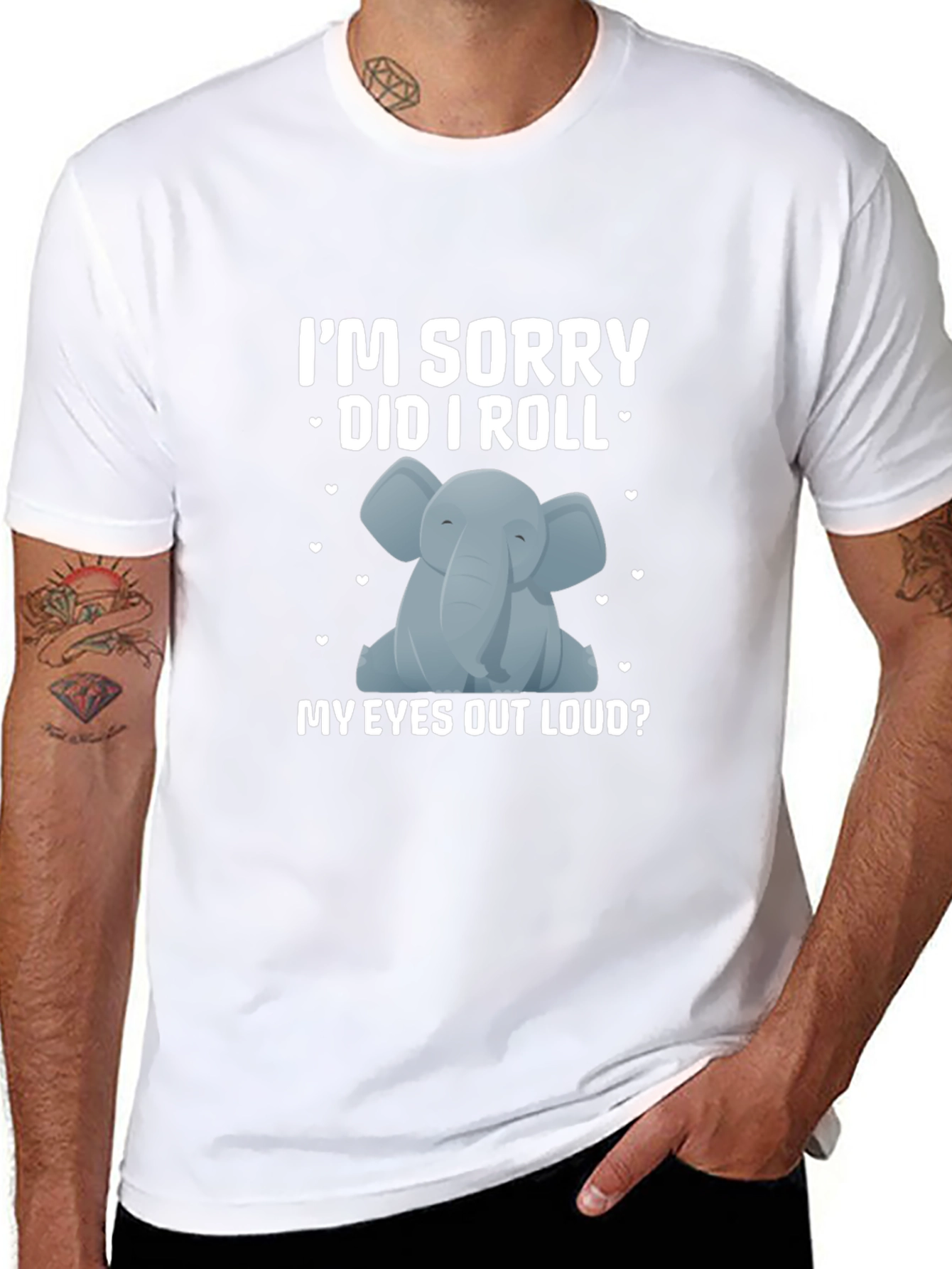 Funny Elephant Graphic Tee - Sarcastic Humor Shirt