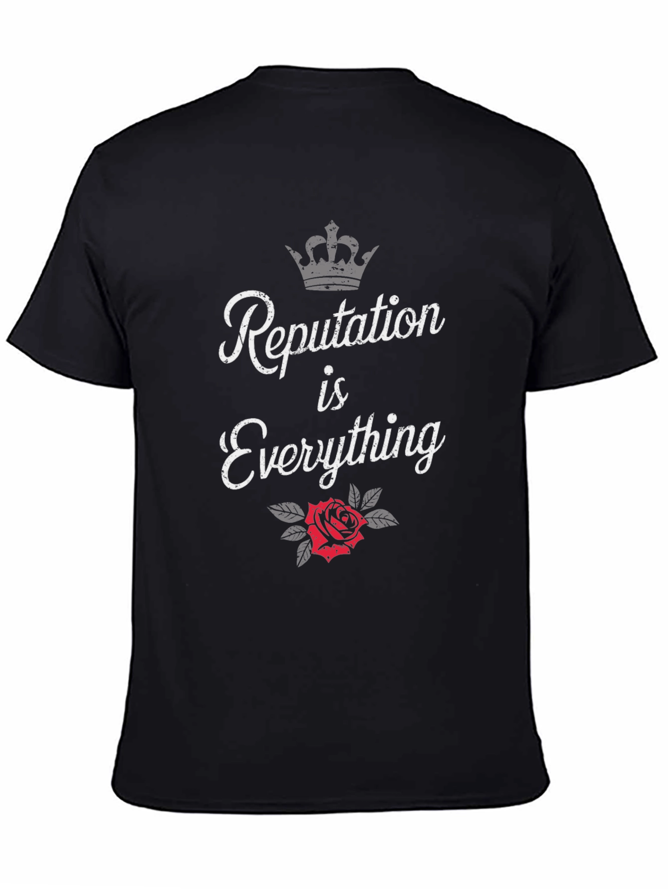 Reputation is Everything Graphic Tee - Black Cotton T-Shirt