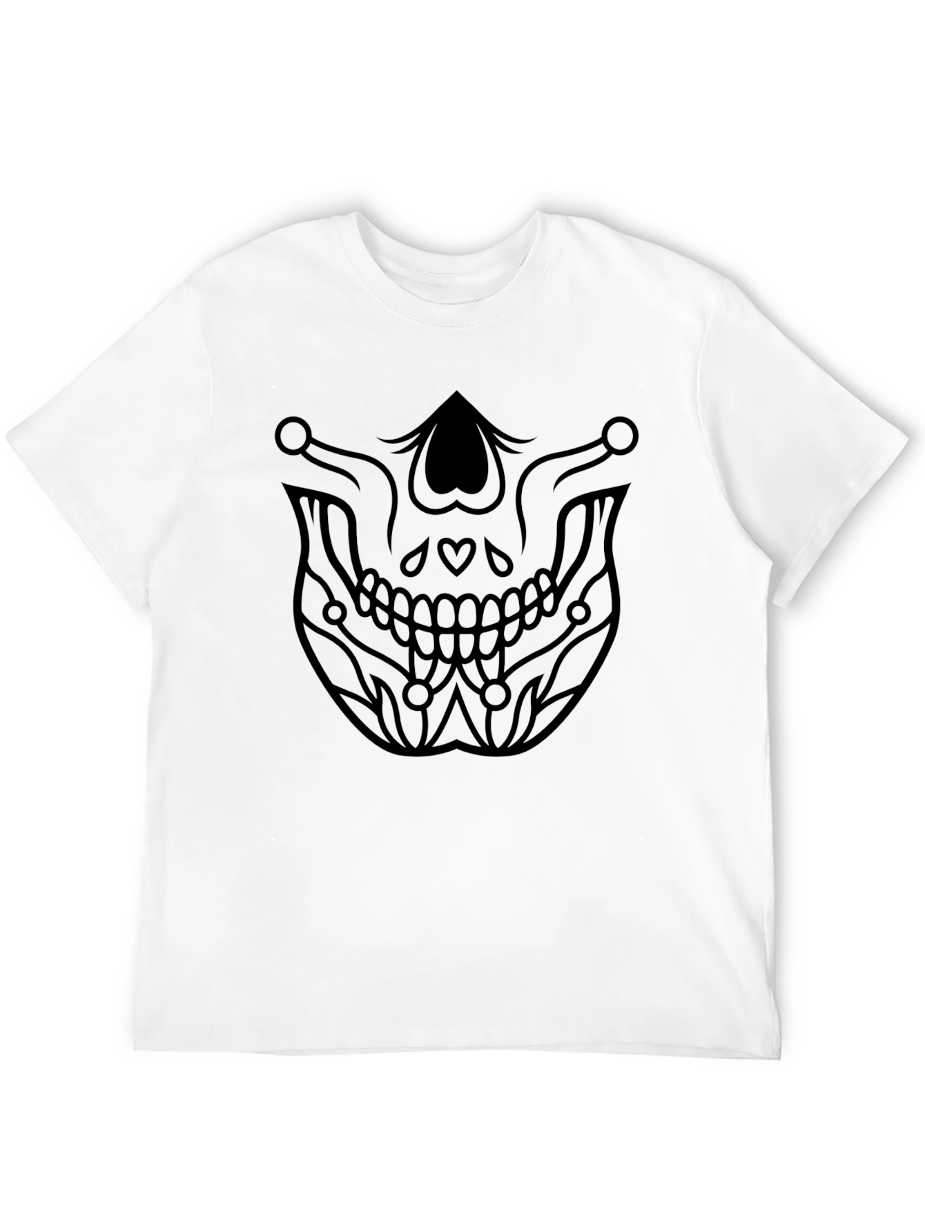Skull Mask Graphic Tee - Stylish Halloween Shirt
