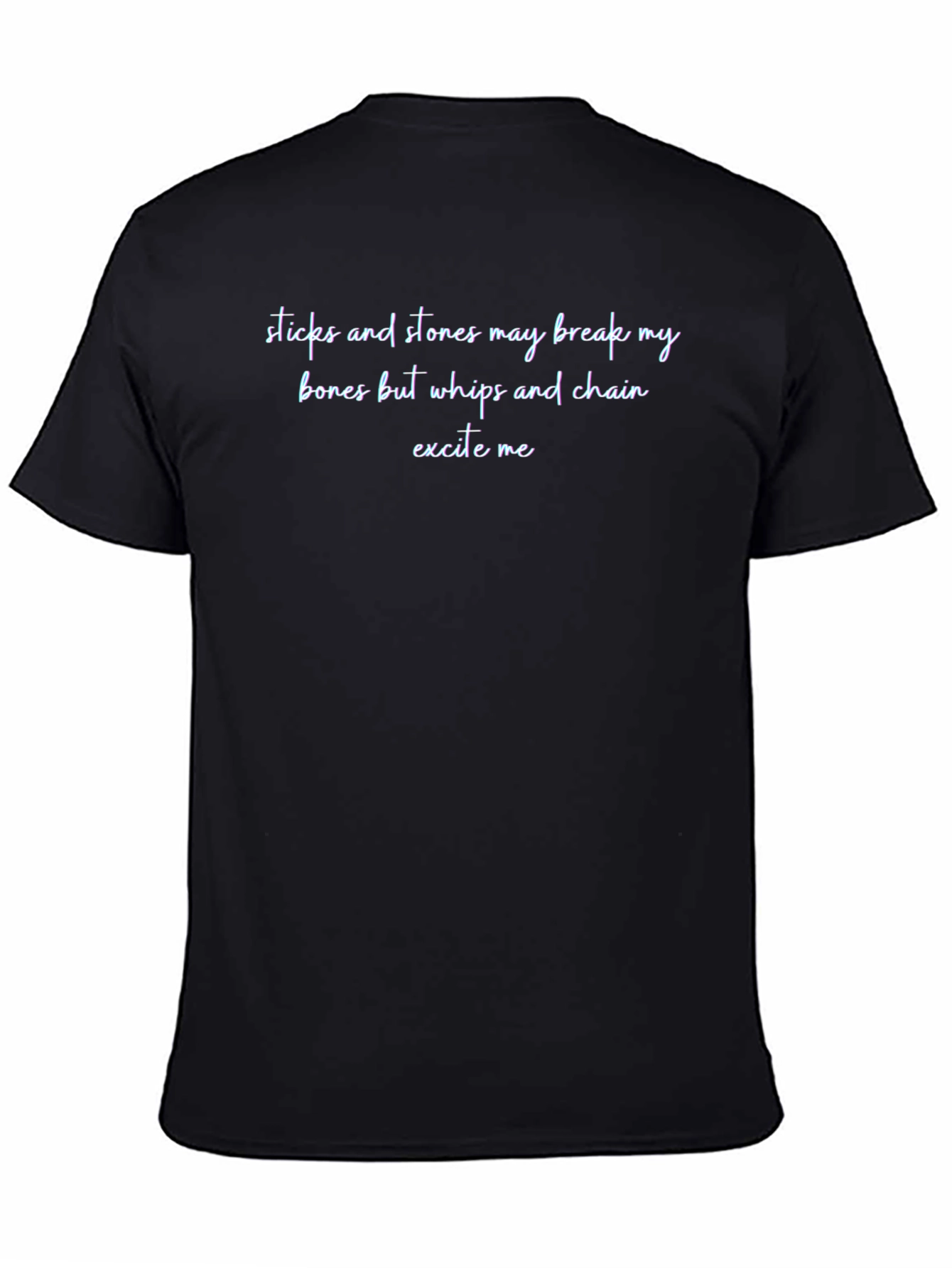 Sticks and Stones Slogan T-Shirt - Edgy Design