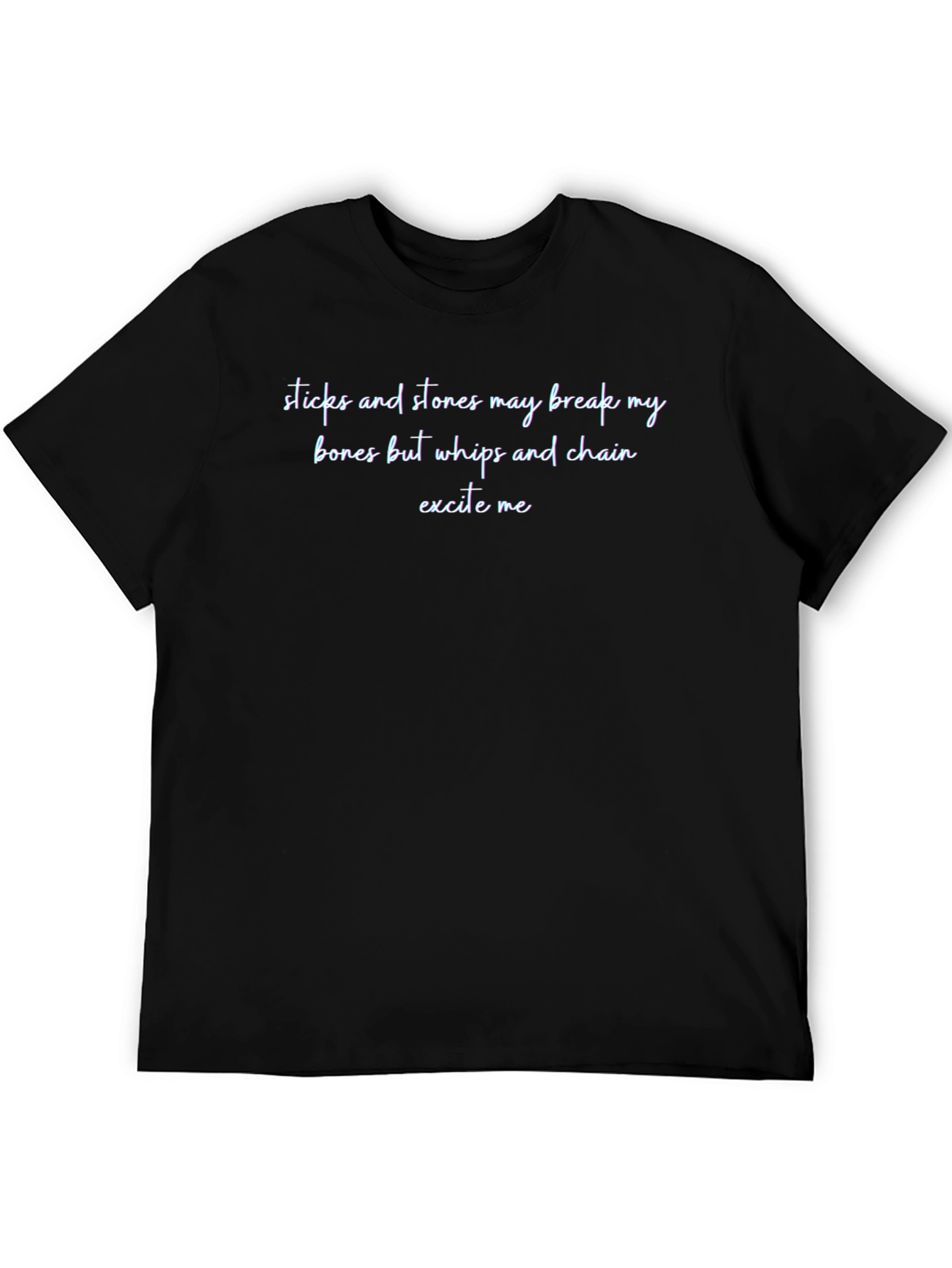 Sticks and Stones Slogan T-Shirt - Edgy Design
