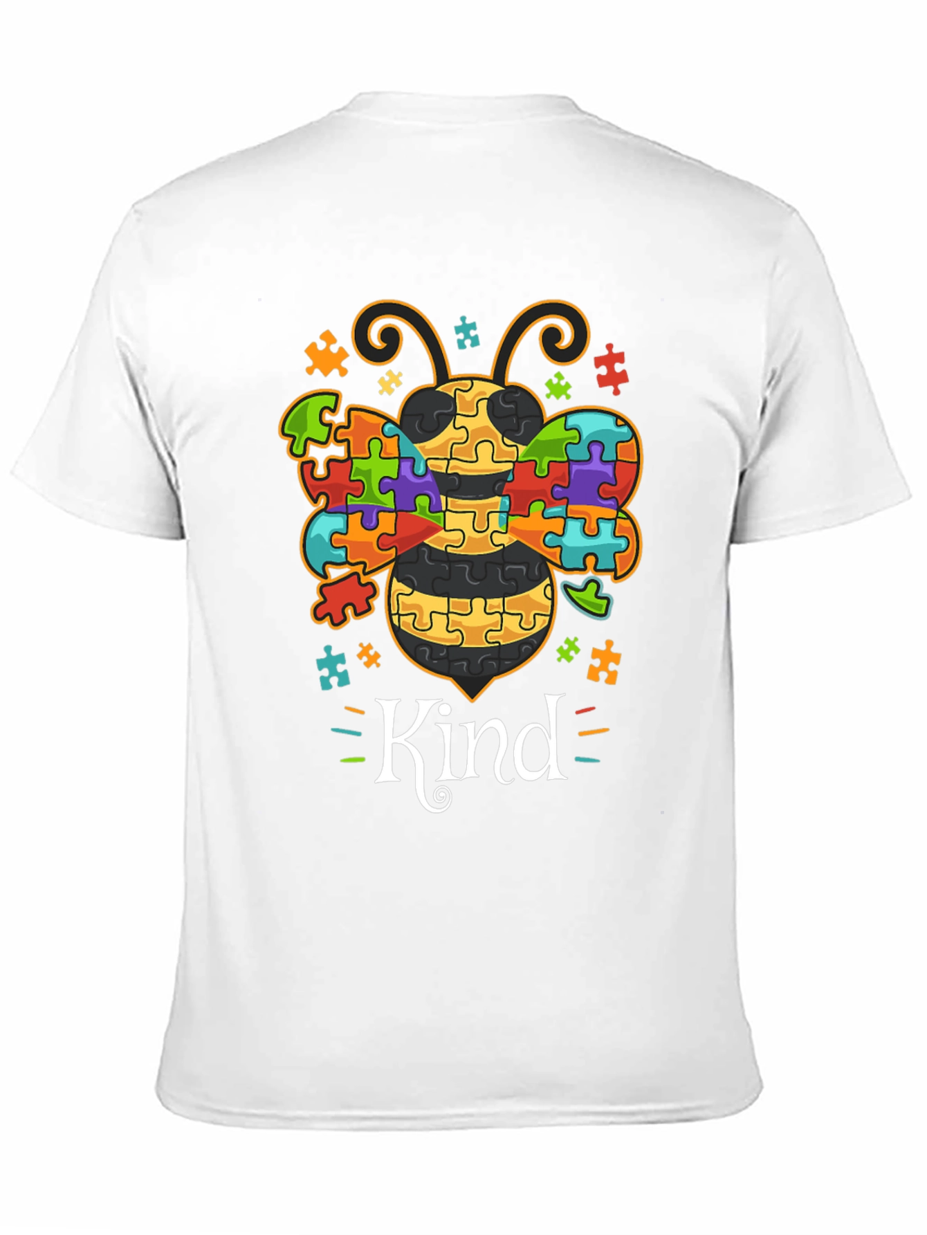 Kind Bee Autism Awareness Puzzle Piece T-Shirt