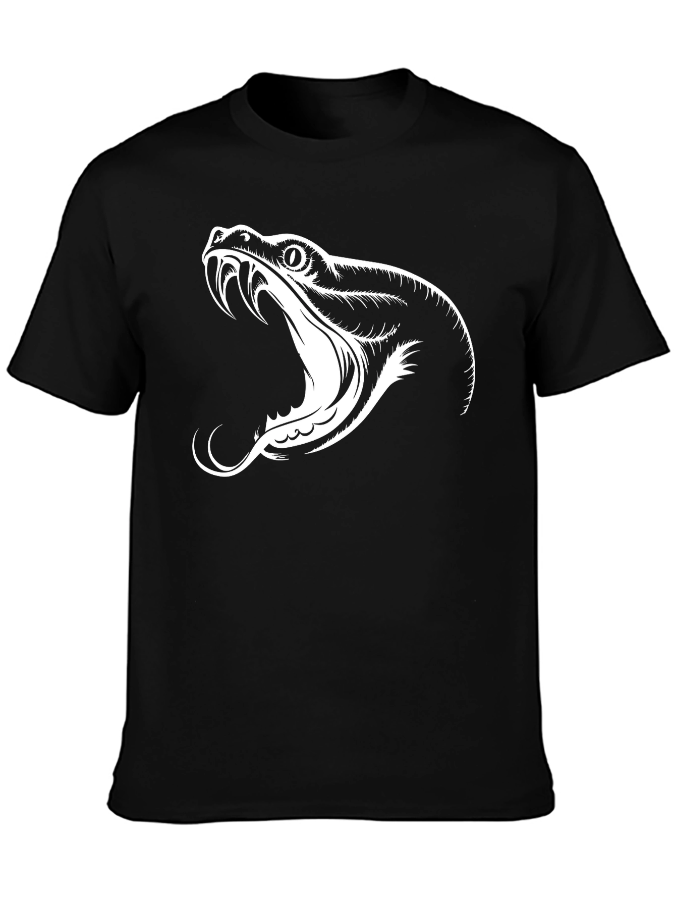 Black Snake Graphic Tee - Mens Stylish T-Shirt