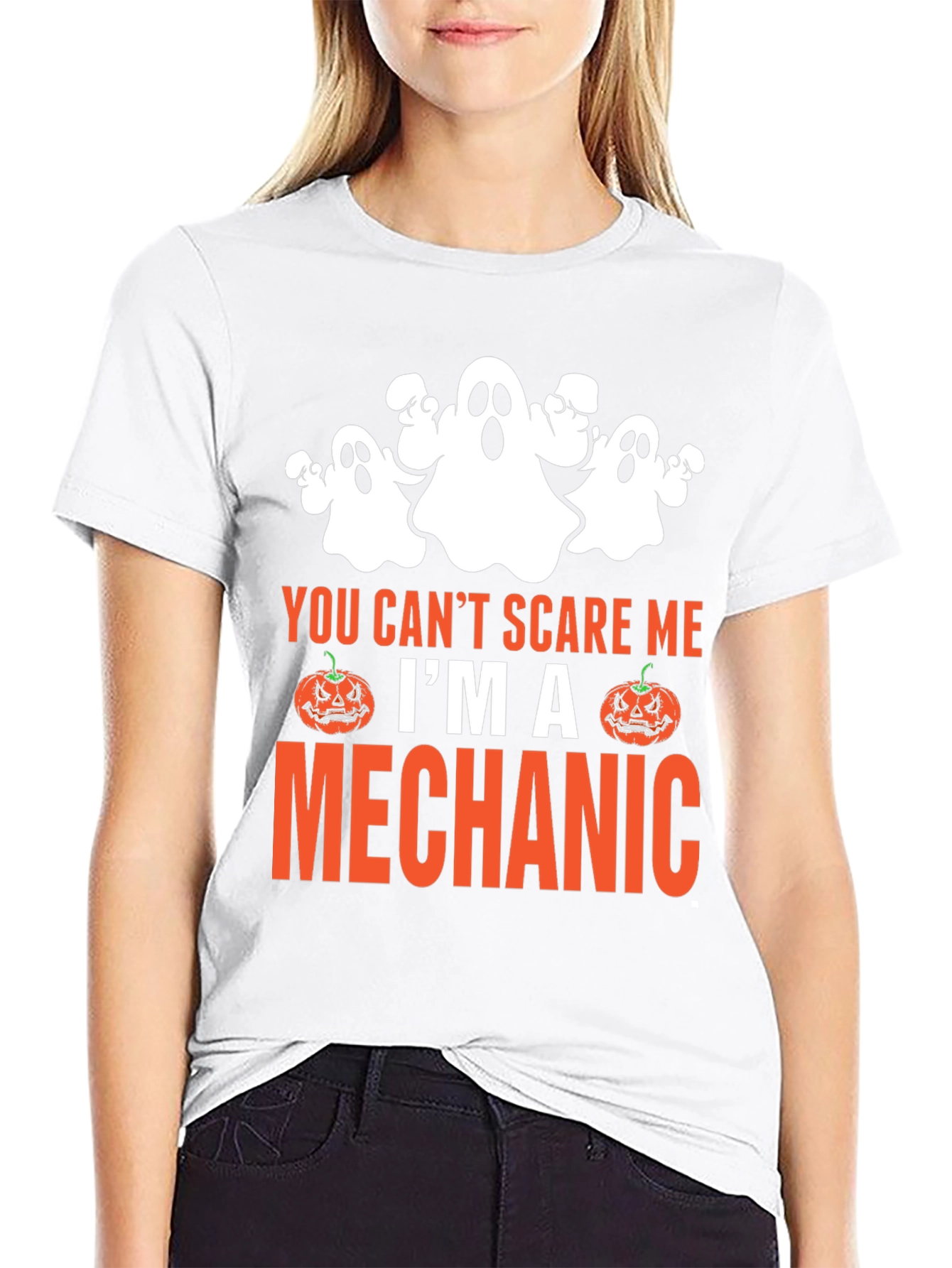 Mechanic Halloween Ghost T-Shirt