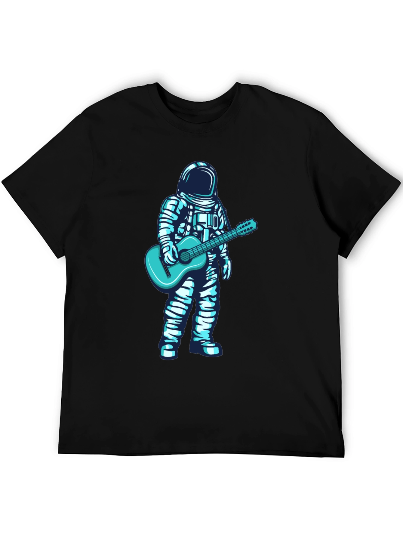 Astronaut Guitar Graphic Tee - Black