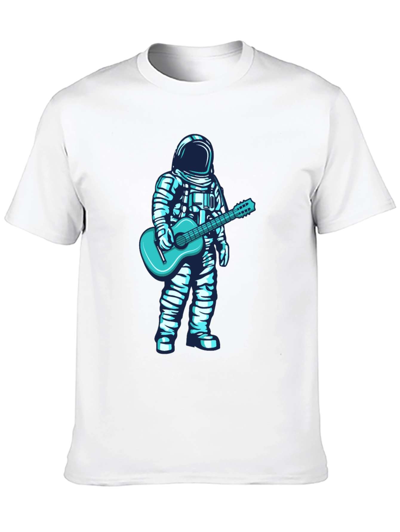 Astronaut Guitar Graphic Tee - Black