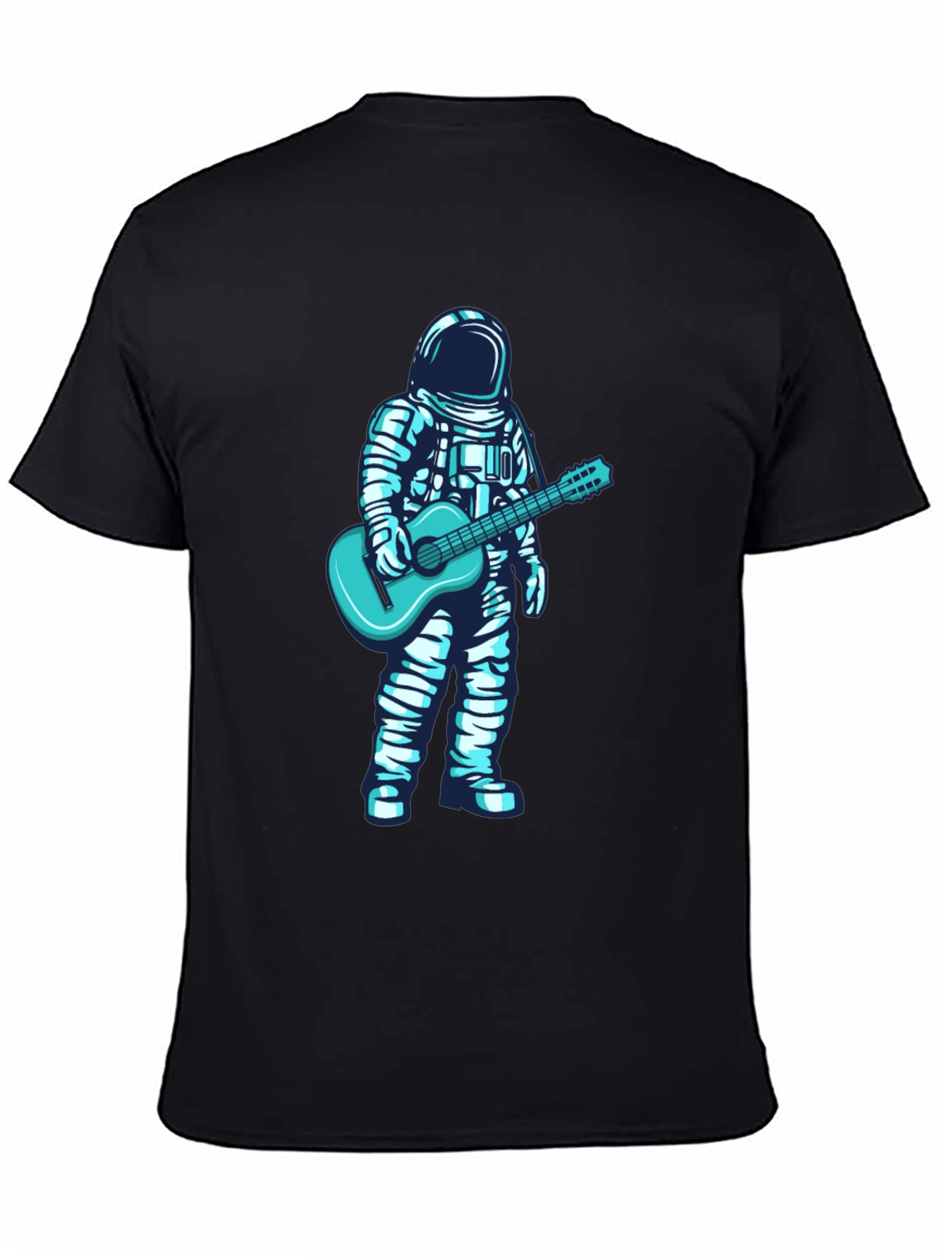 Astronaut Guitar Graphic Tee - Black