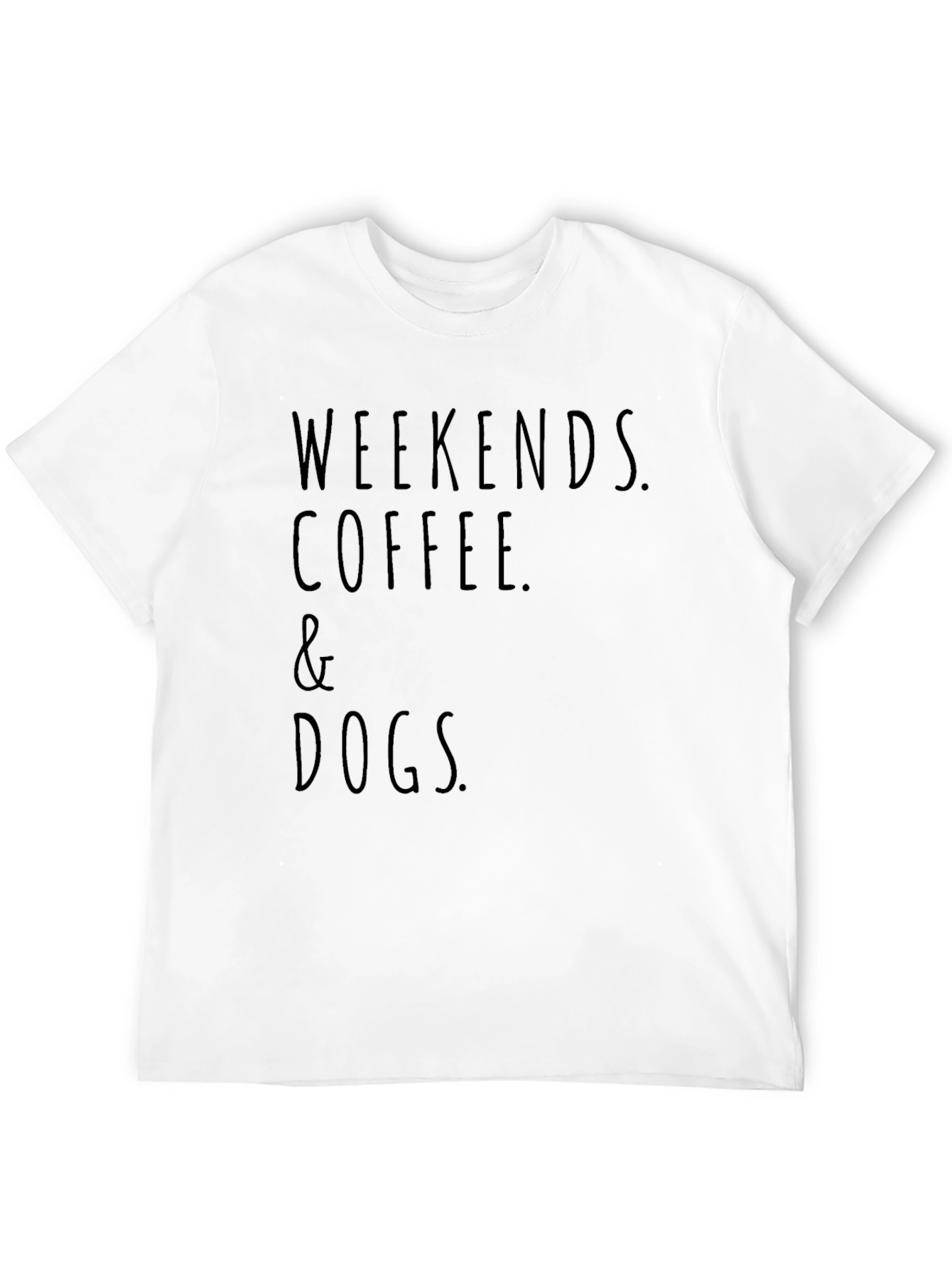 Weekends Coffee and Dogs Black T-Shirt