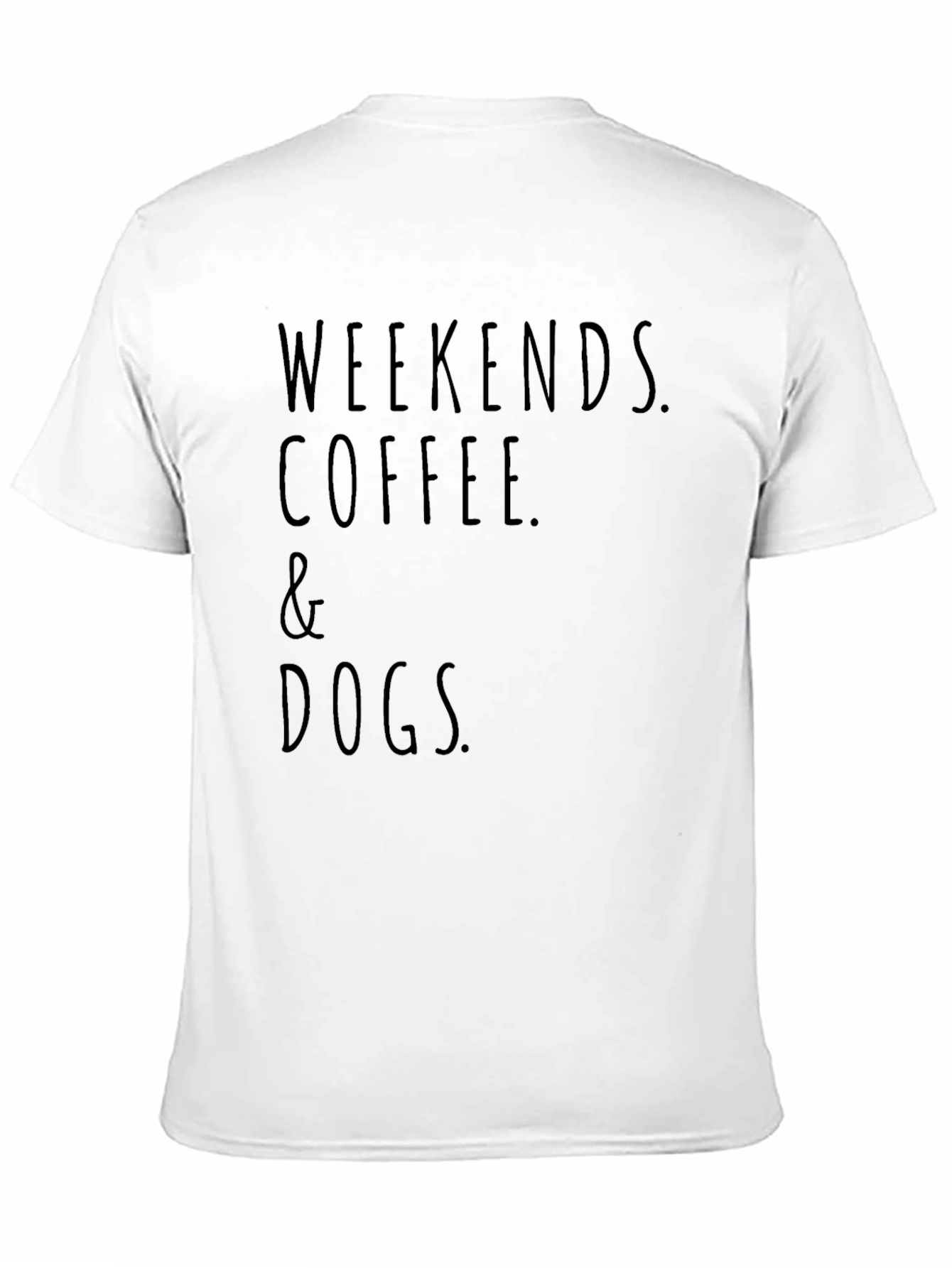 Weekends Coffee and Dogs Black T-Shirt
