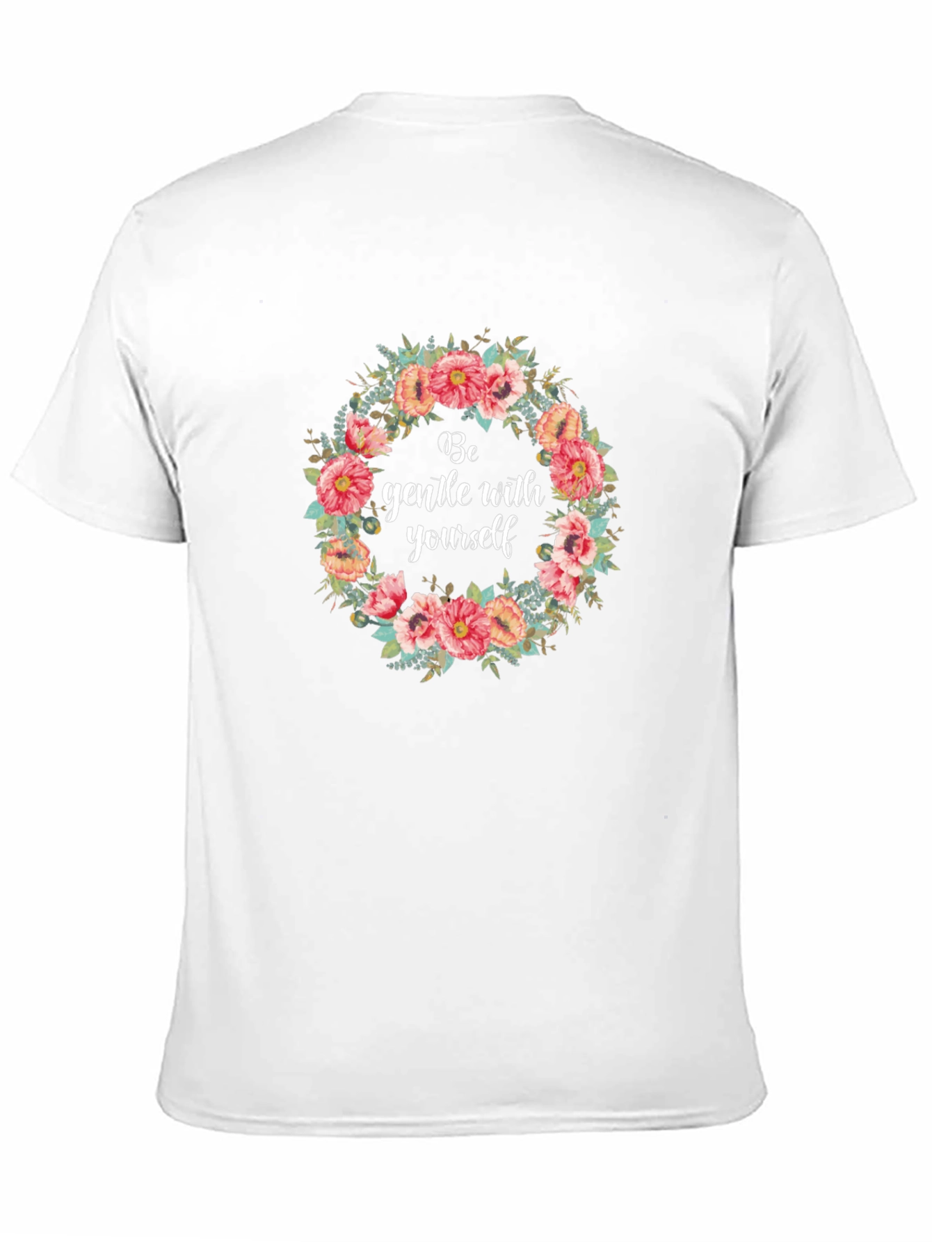 Floral Be Gentle Black T-Shirt