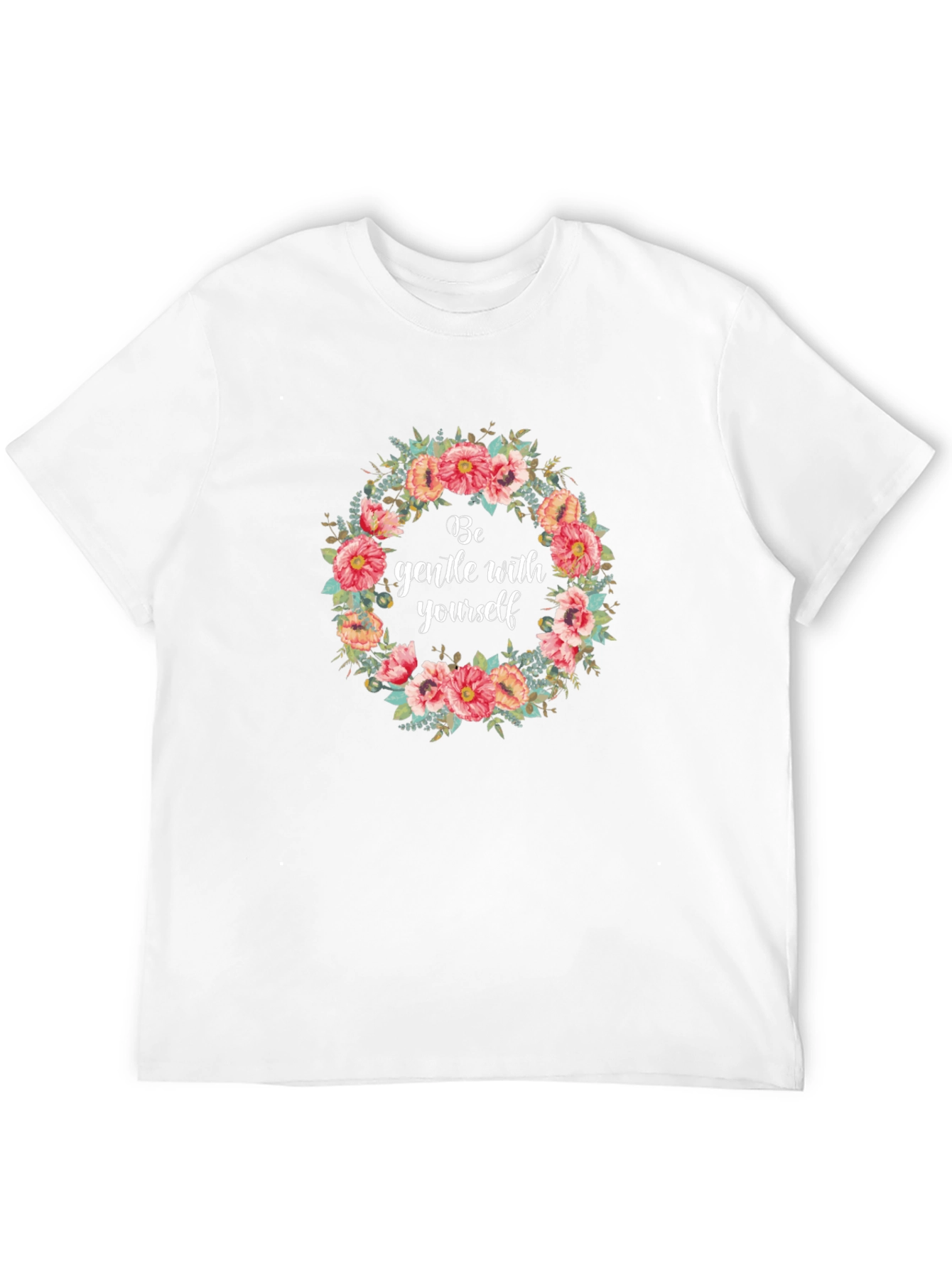 Floral Be Gentle Black T-Shirt