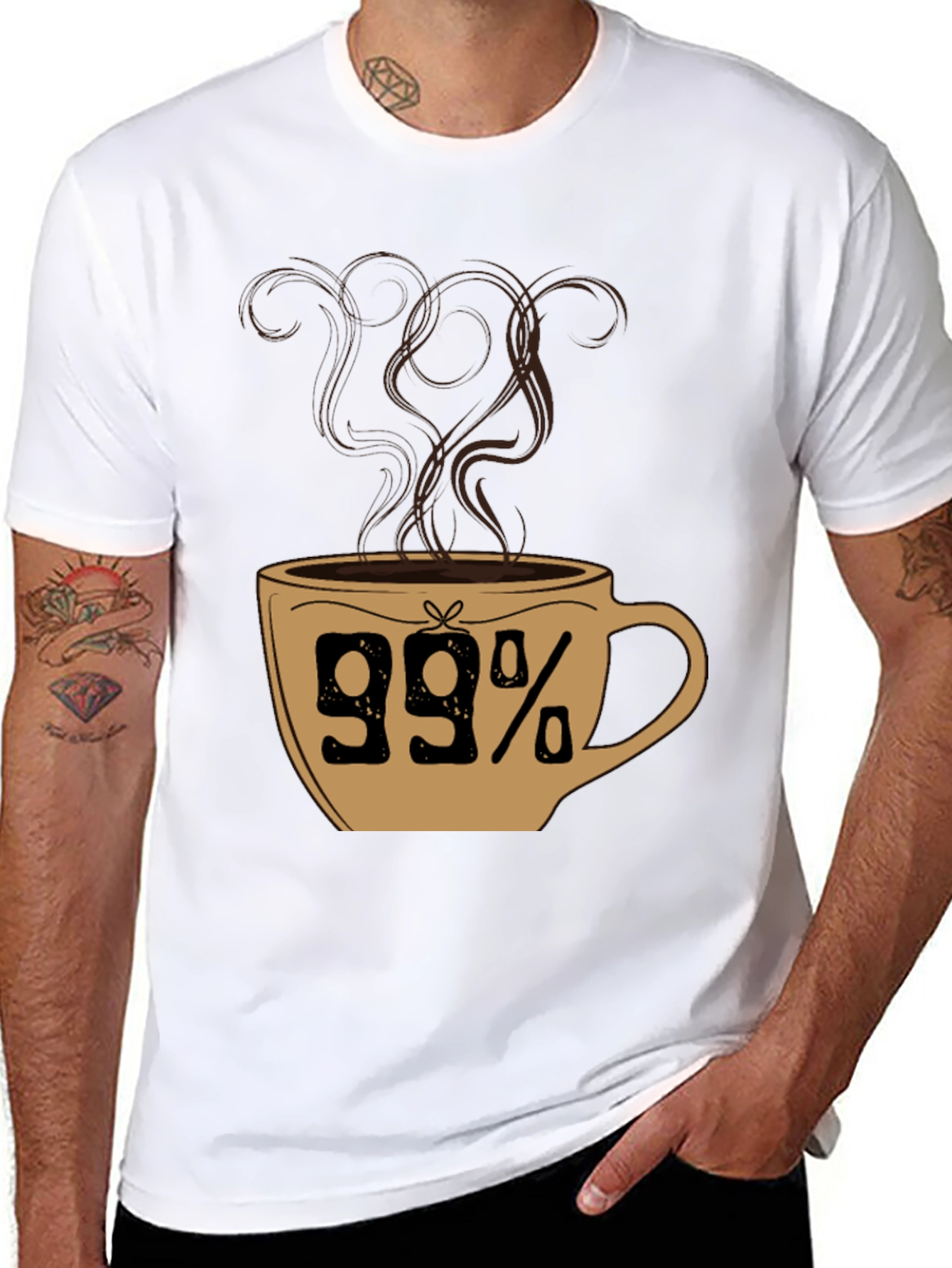 99% Coffee T-Shirt - Caffeine Lovers Tee