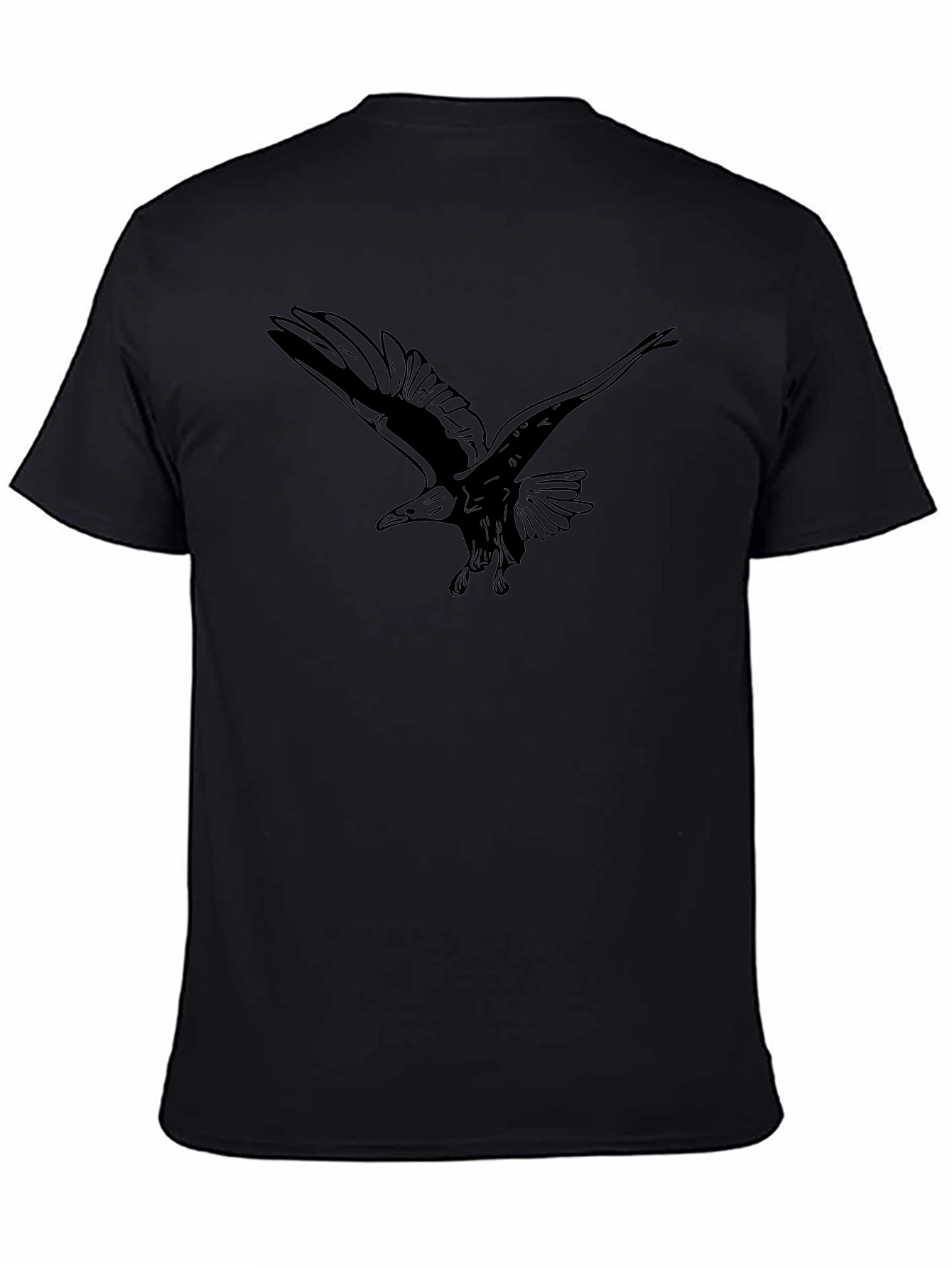 Eagle Graphic Print T-Shirt - Black
