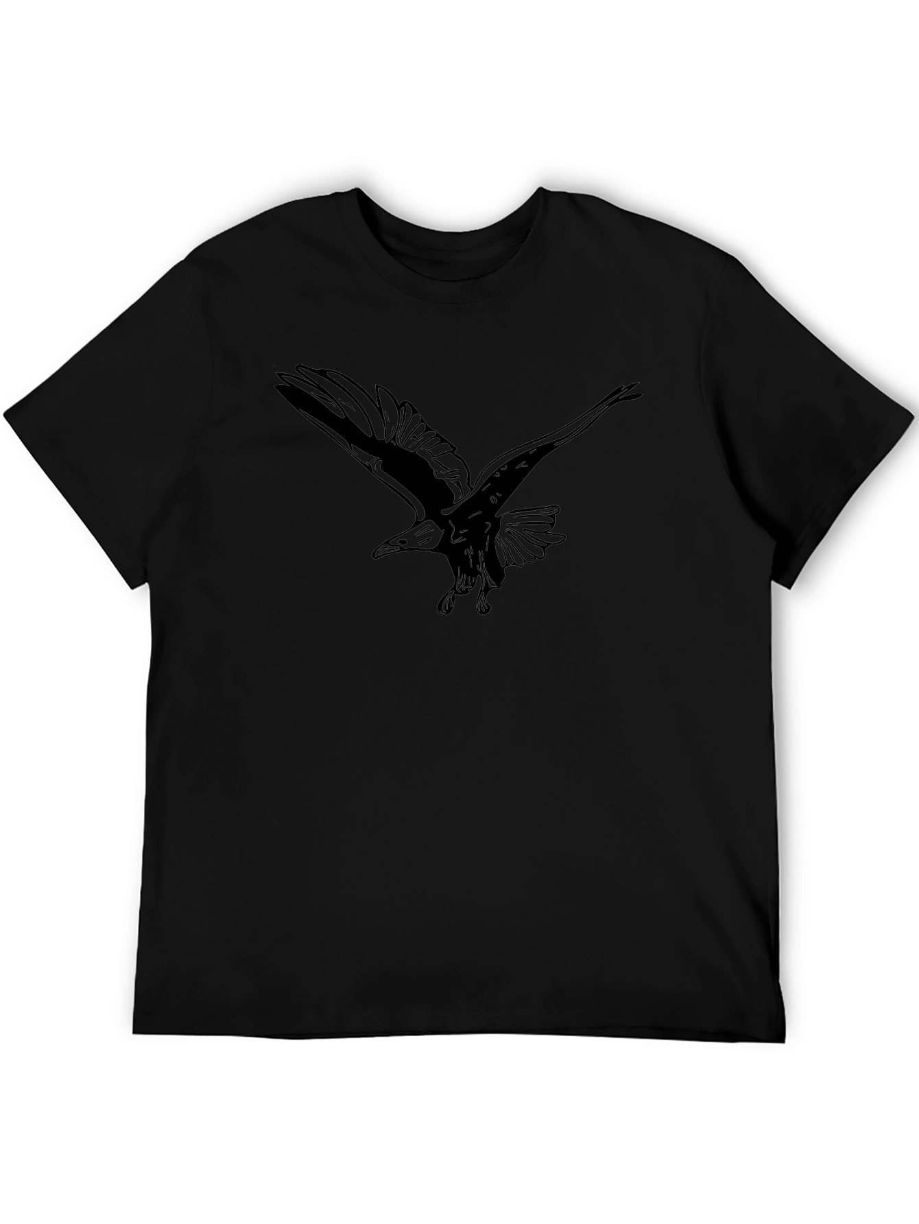 Eagle Graphic Print T-Shirt - Black