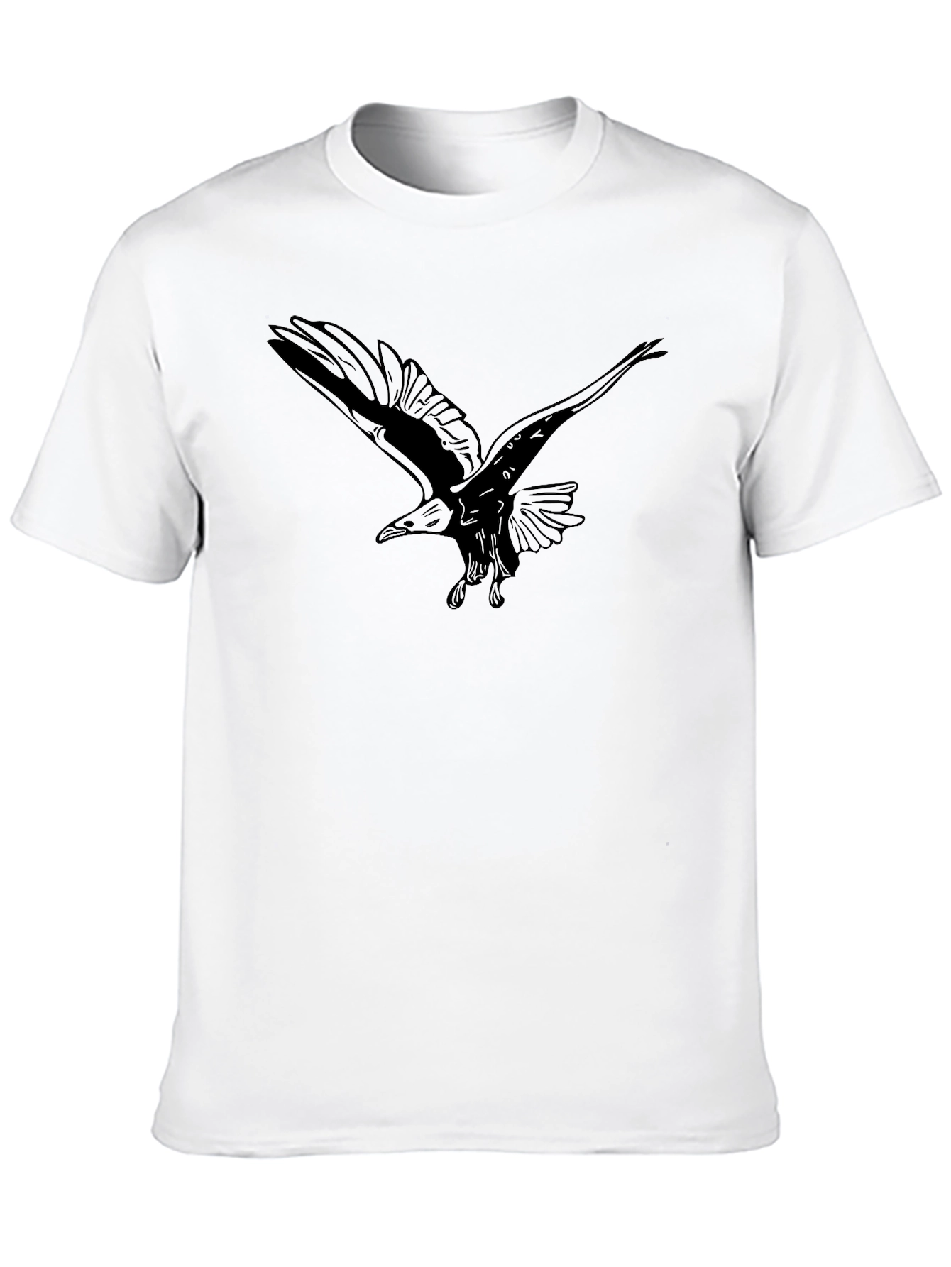 Eagle Graphic Print T-Shirt - Black