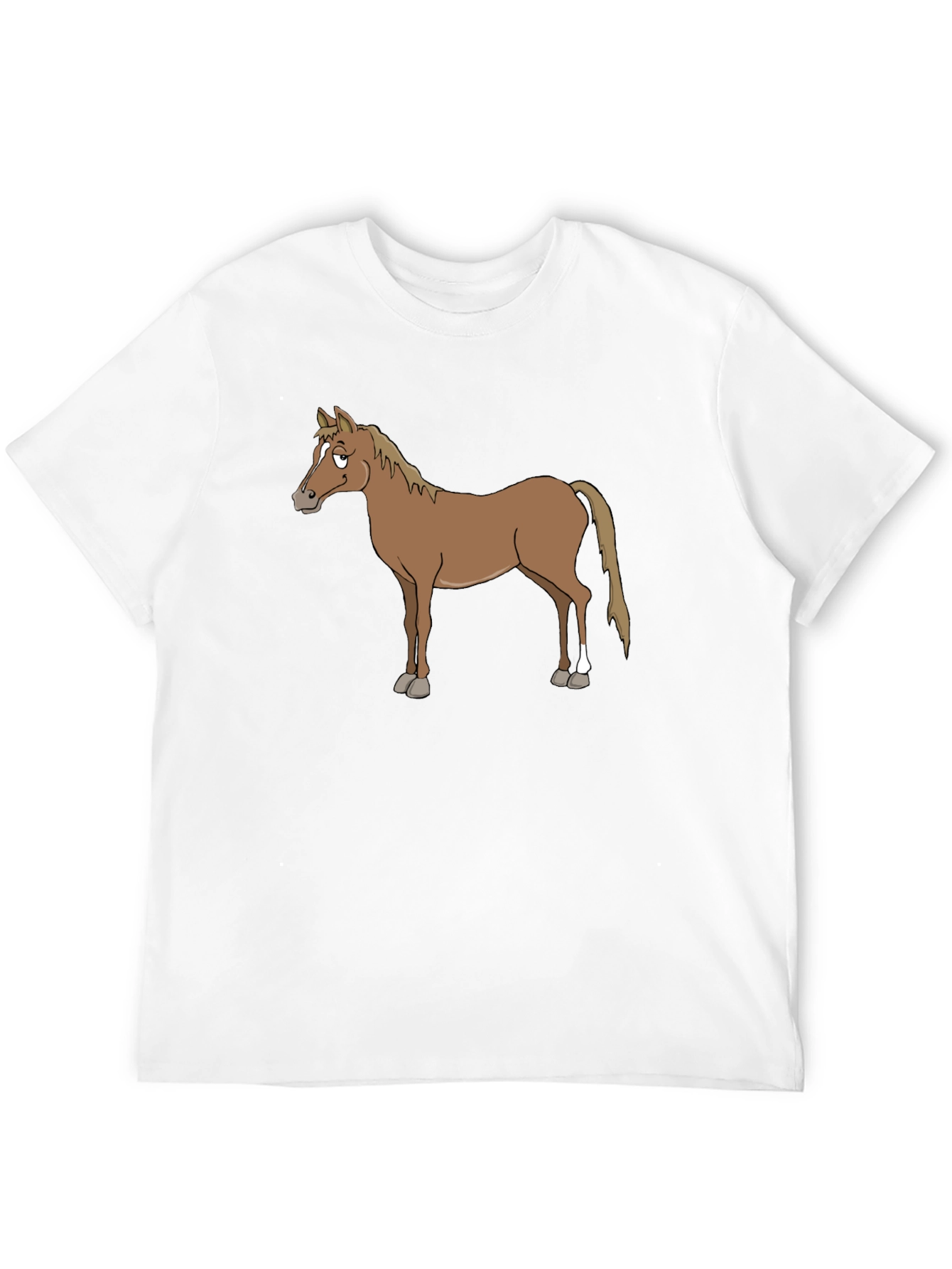 Horse Graphic T-Shirt - Casual Black Tee