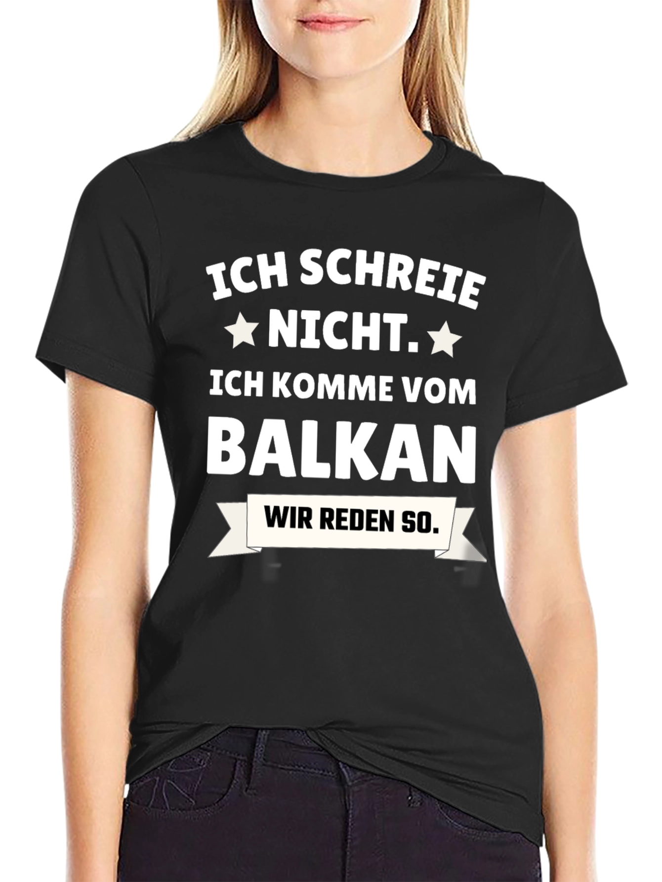 Balkan Pride T-Shirt: Ich Schreie Nicht - Black