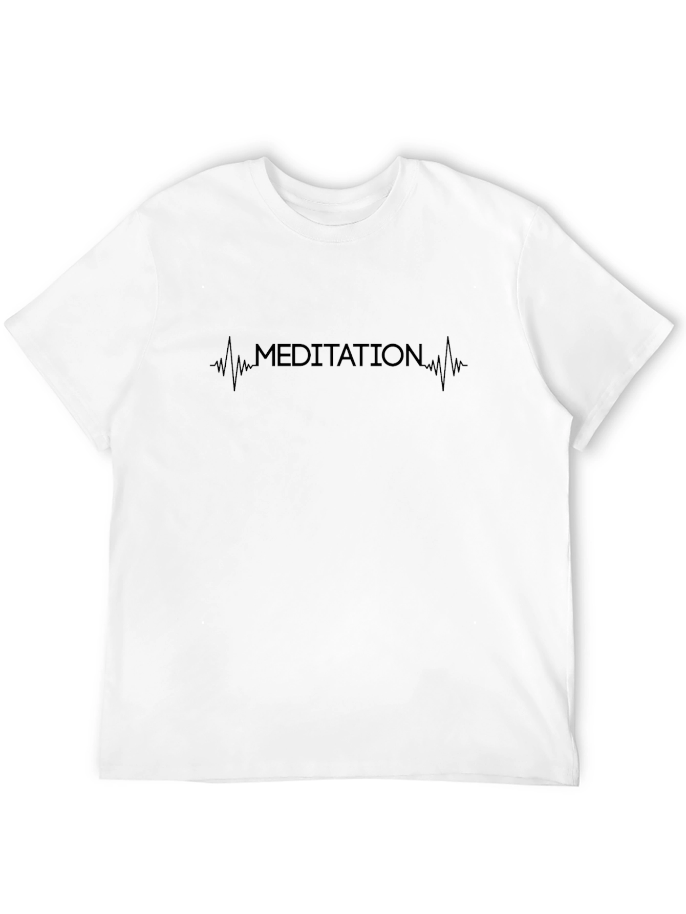 Meditation Heartbeat Black T-Shirt