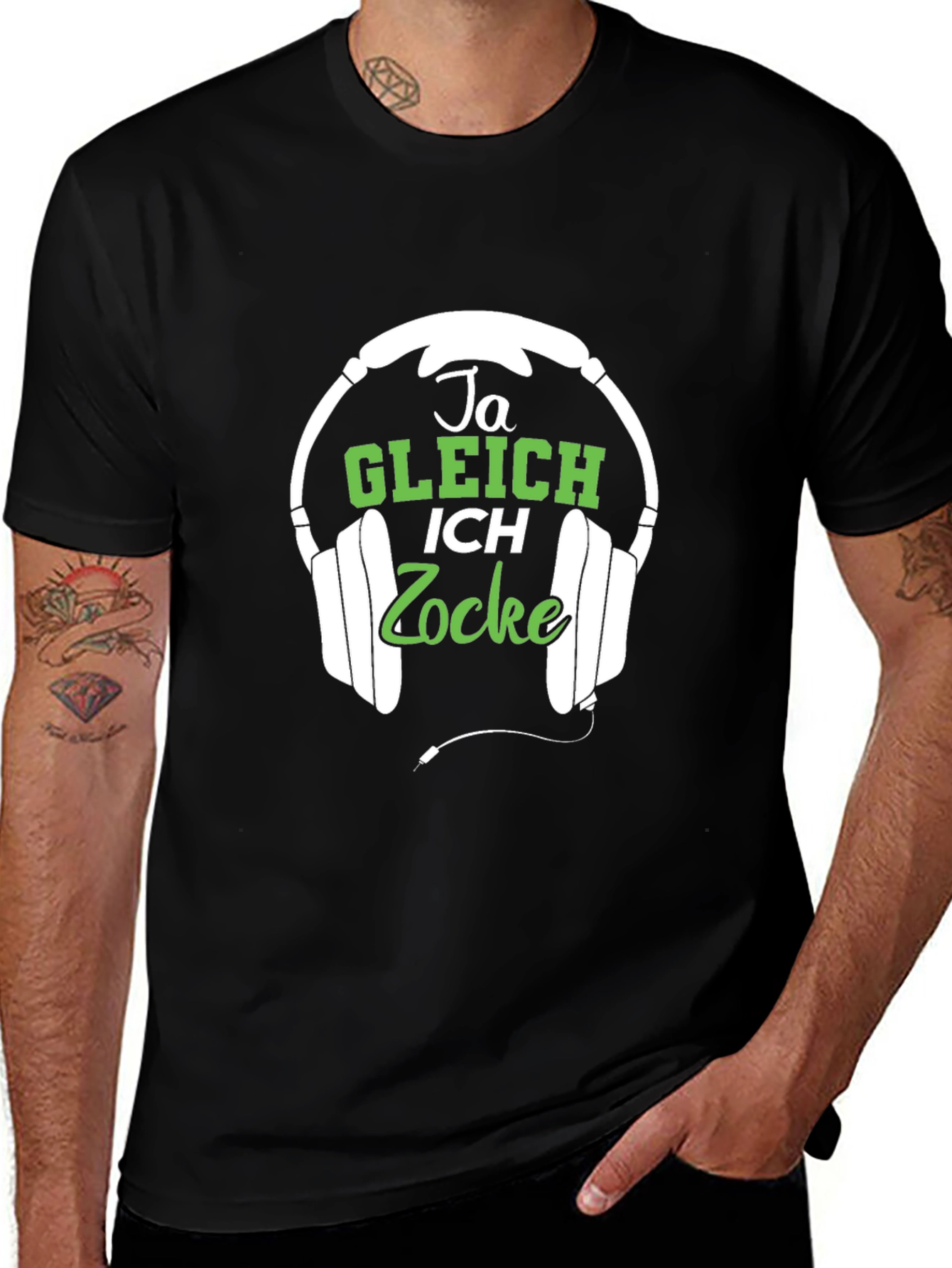 Gleich Ich Zocke T-Shirt - Gamer Headphone Graphic Tee