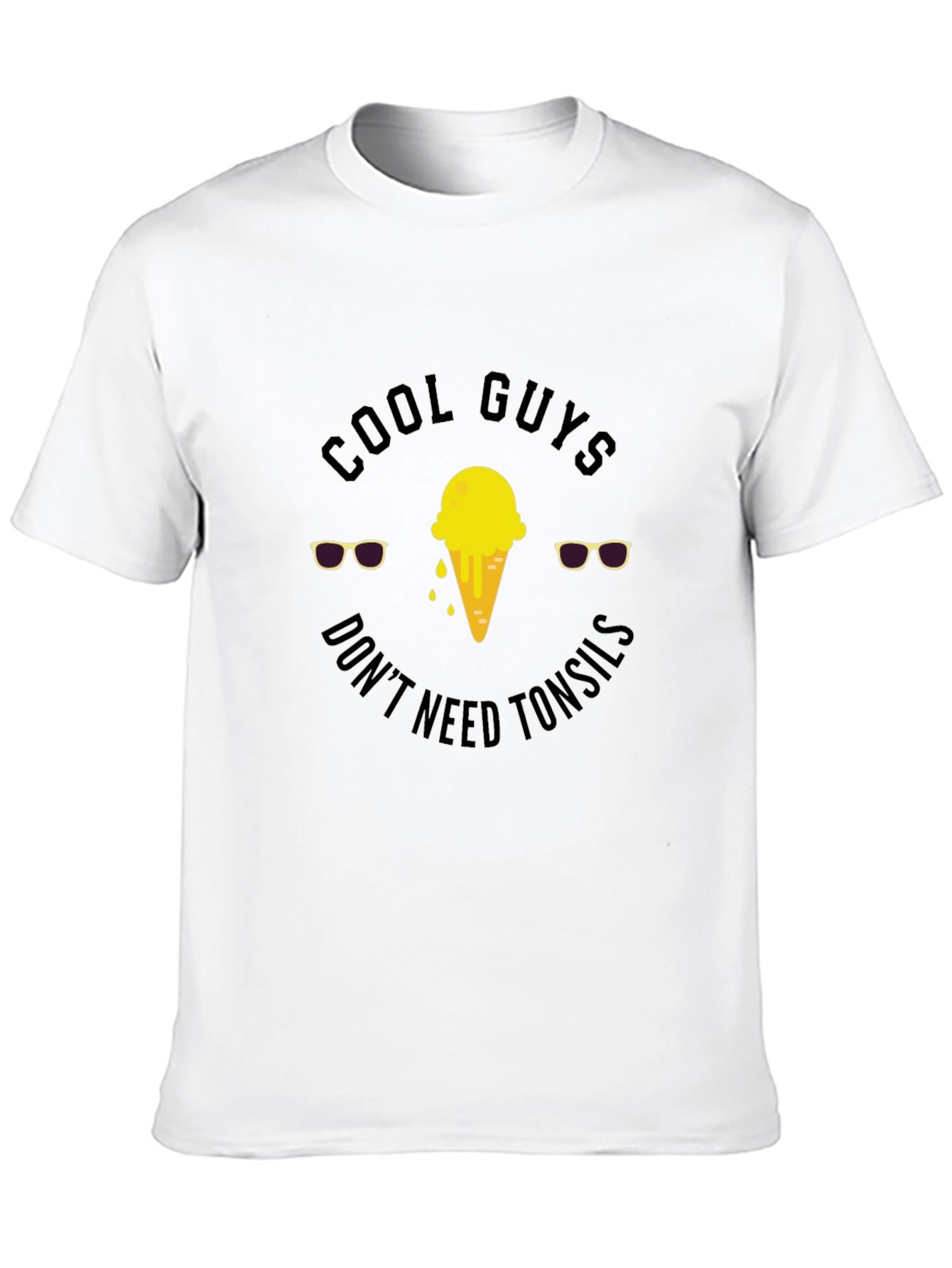 Cool Guys Ice Cream Graphic Tee - Black