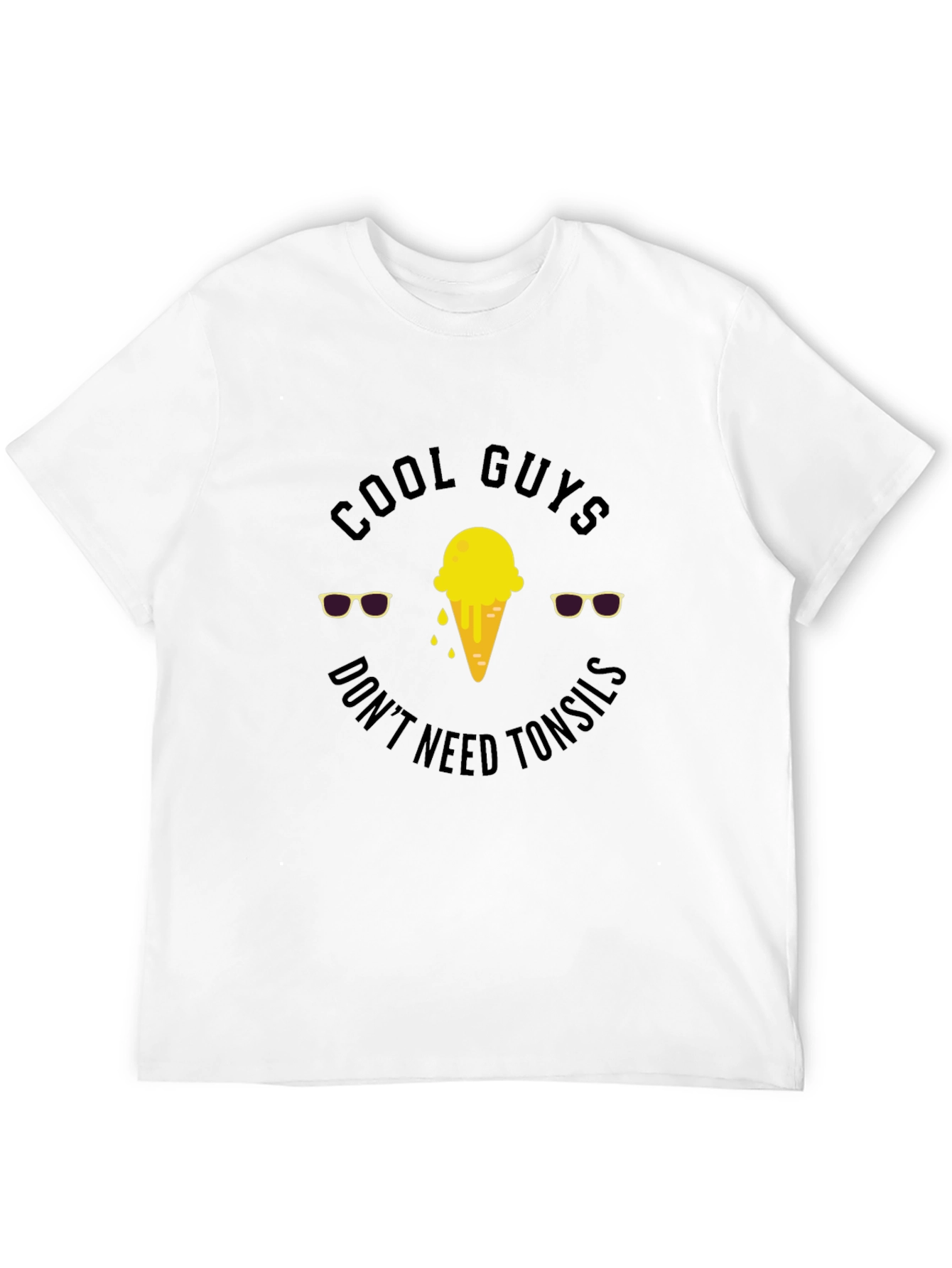 Cool Guys Ice Cream Graphic Tee - Black