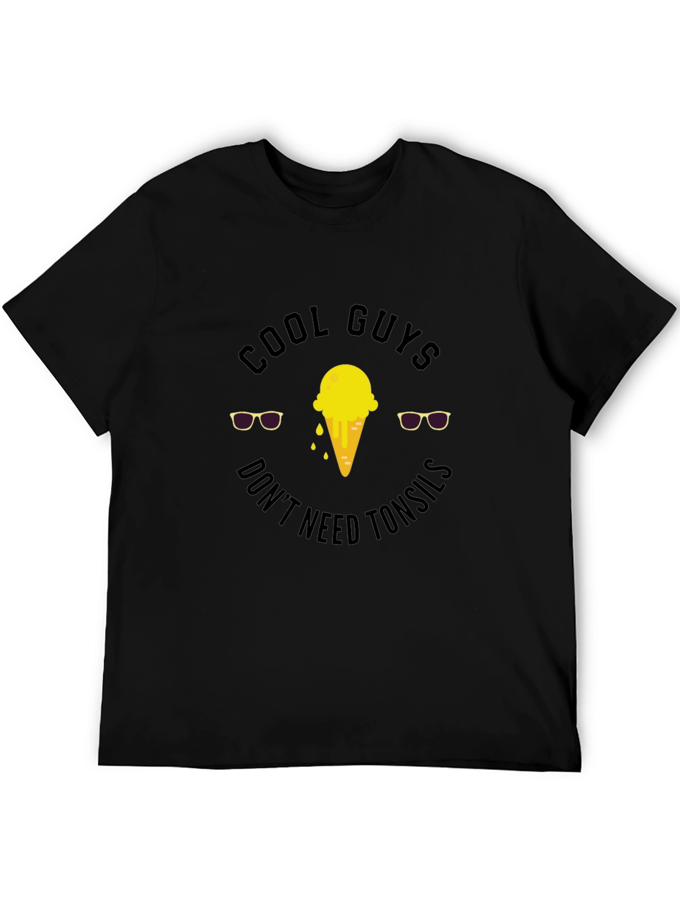 Cool Guys Ice Cream Graphic Tee - Black