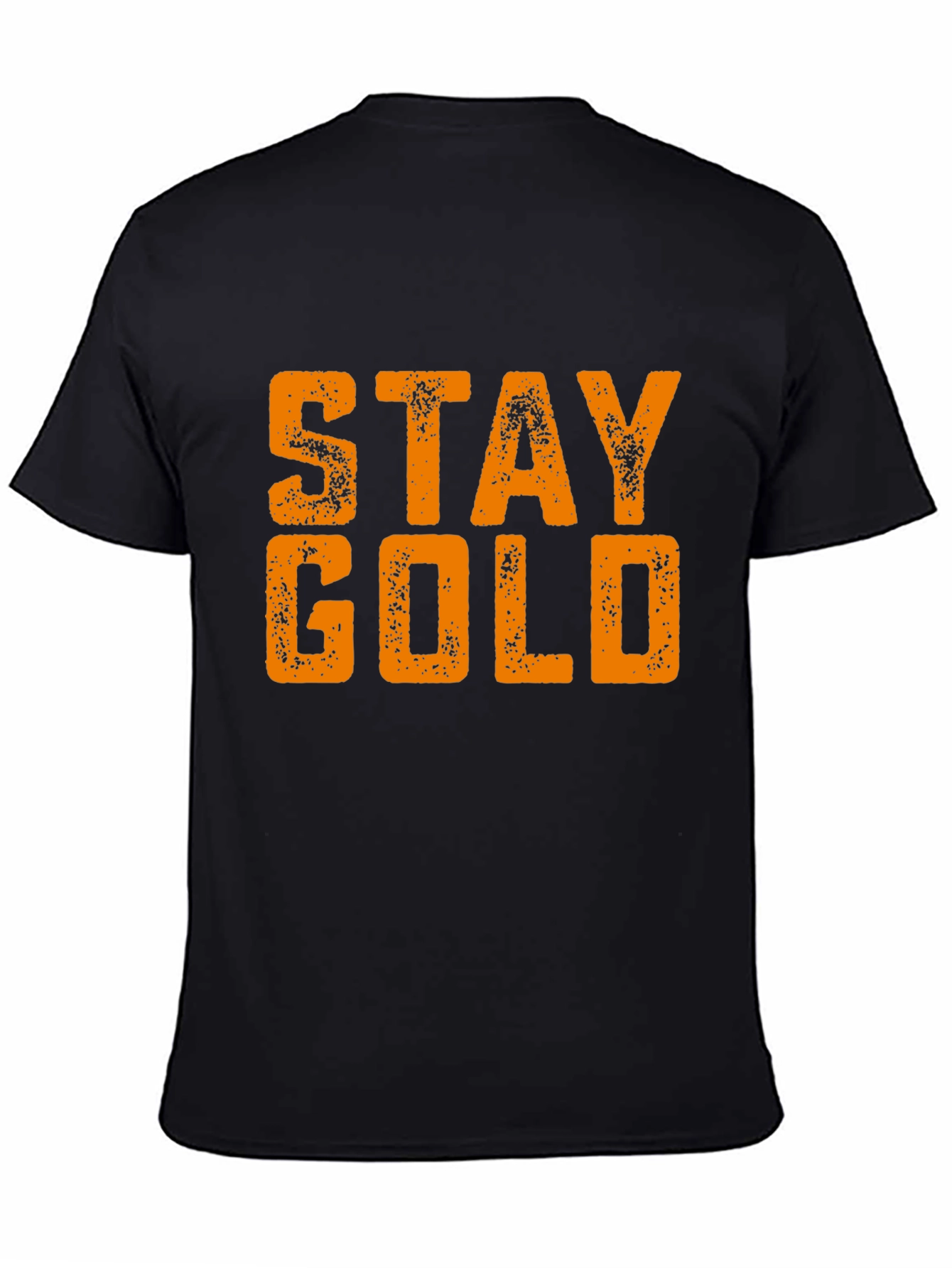 Stay Gold Graphic Print Black T-Shirt