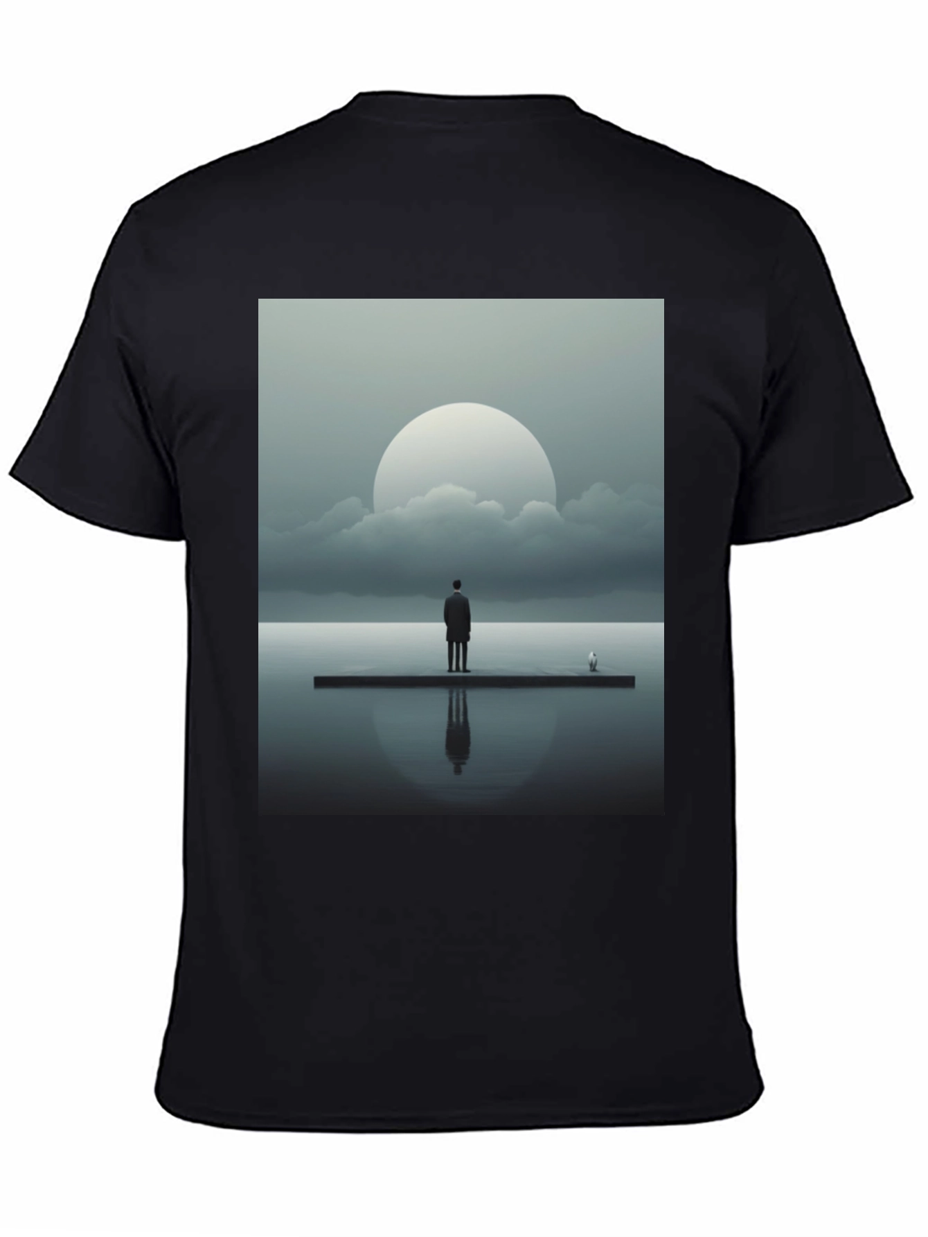 Abstract Man on Dock Graphic Tee