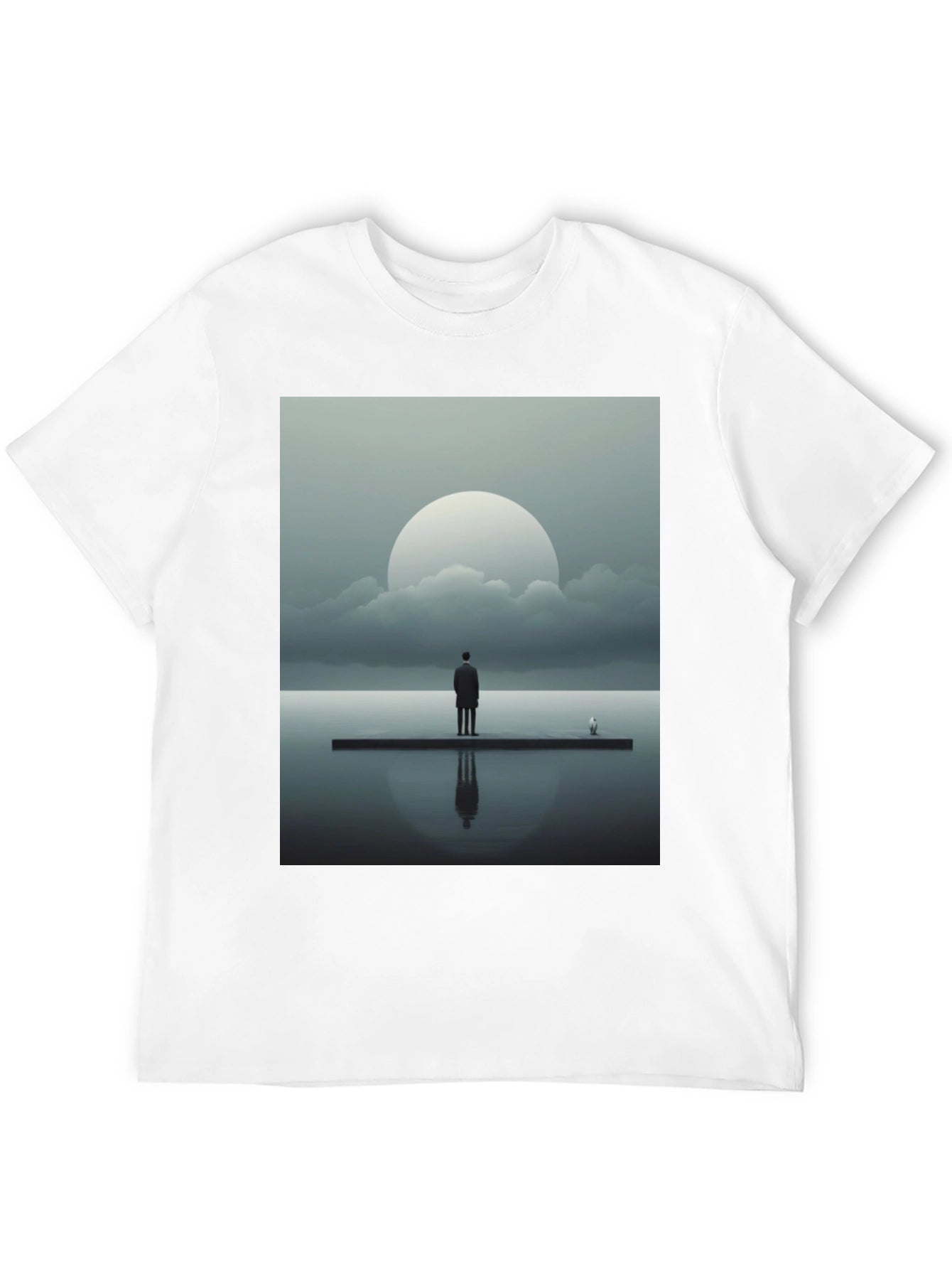 Abstract Man on Dock Graphic Tee