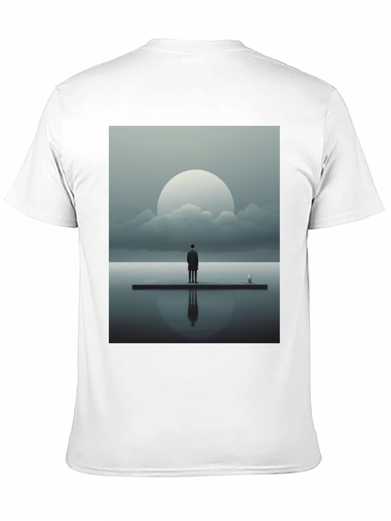 Abstract Man on Dock Graphic Tee