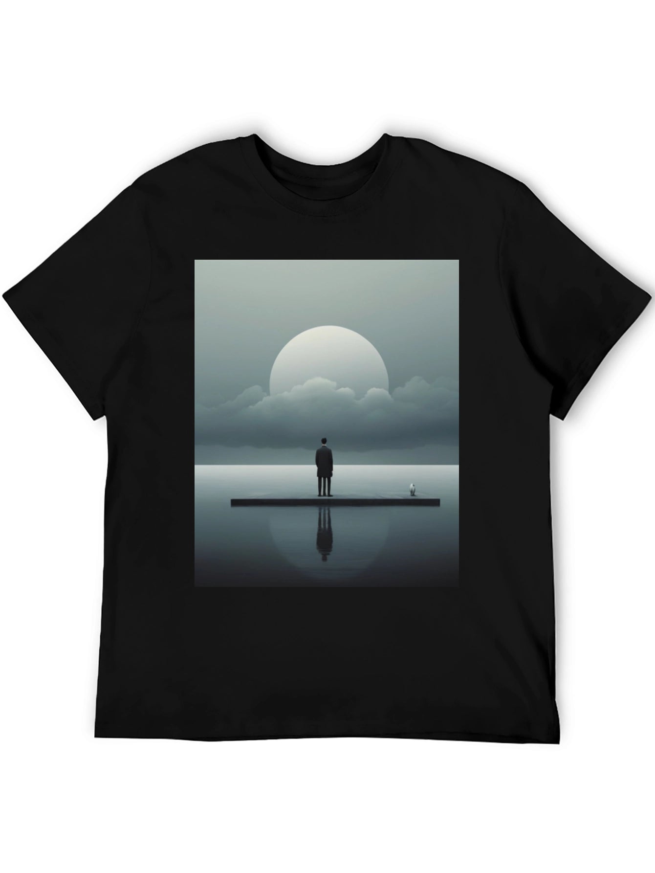 Abstract Man on Dock Graphic Tee